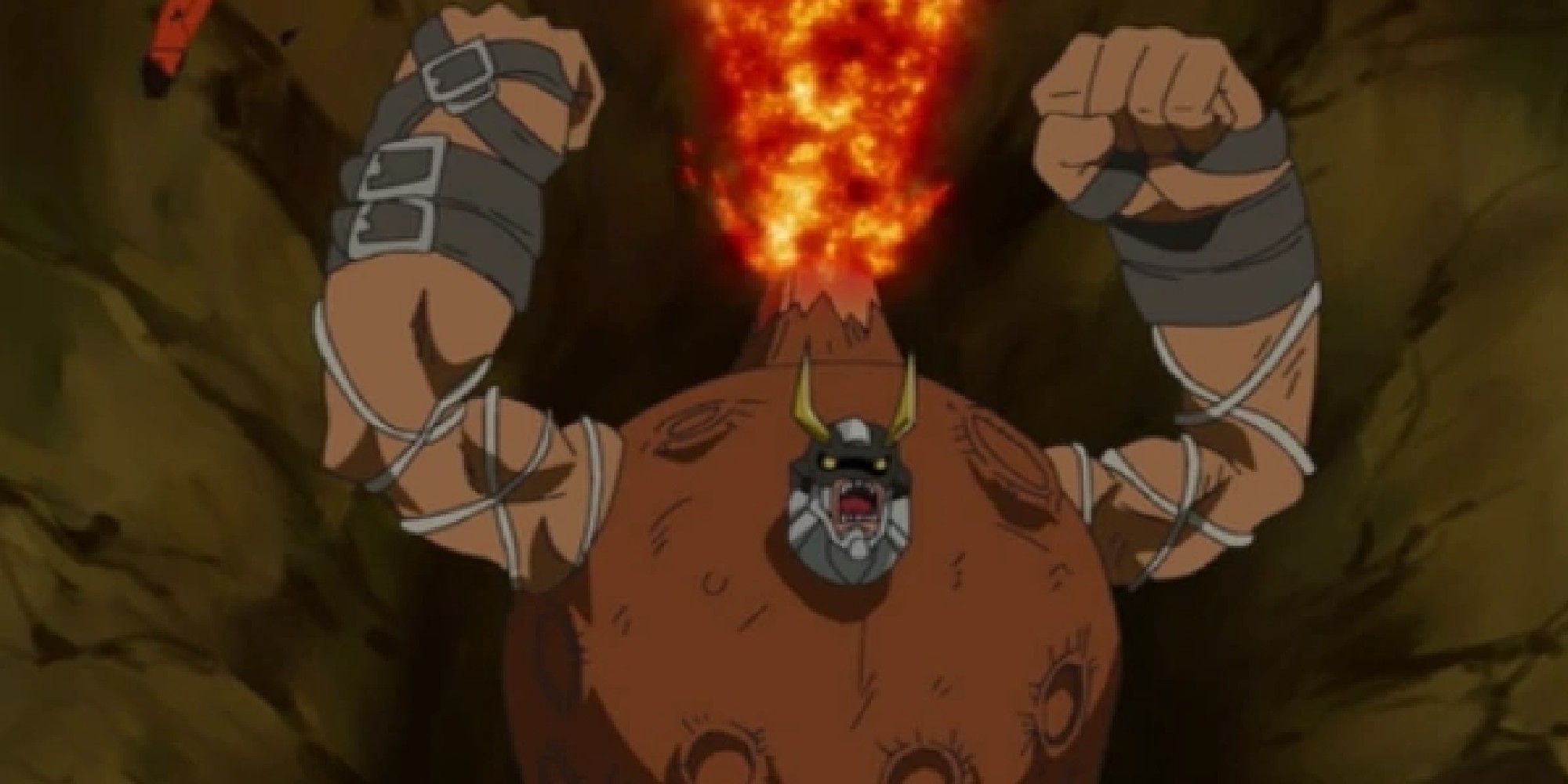 Digimon Xros: AncientVolcanomon Blowing His Top