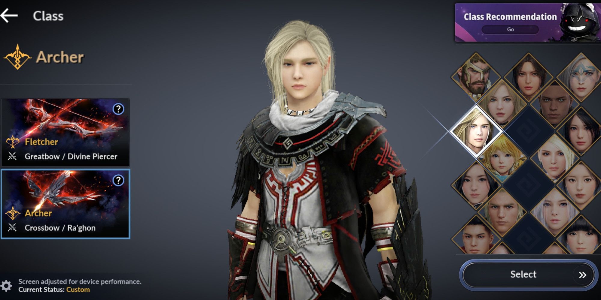 Archer Fletcher class selection Black Desert Mobile