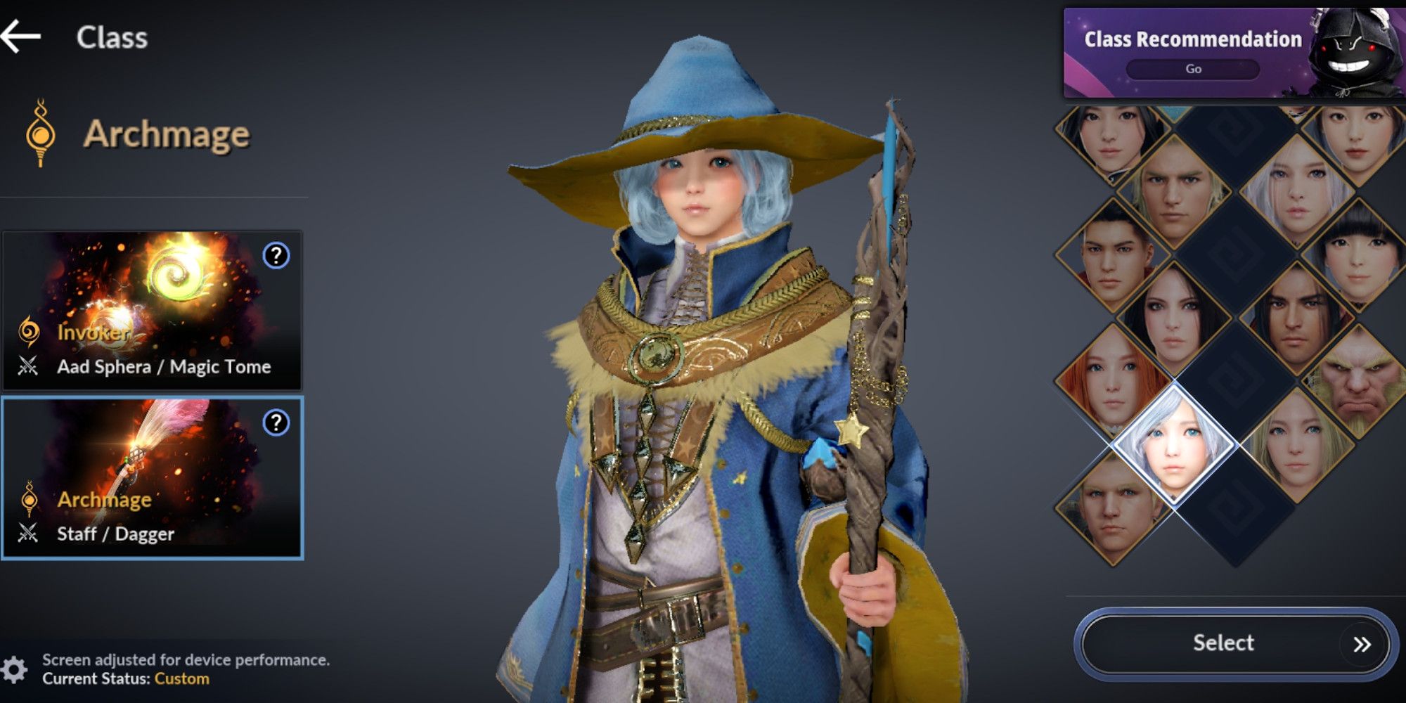 Archmage Invoker class selection Black Desert Mobile