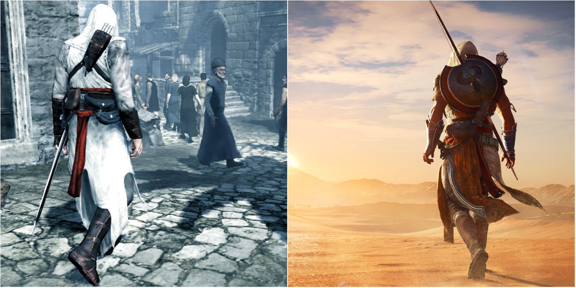 Assassin's Creed Split Image Assassin's Creed And Assassin's Creed Odyssey