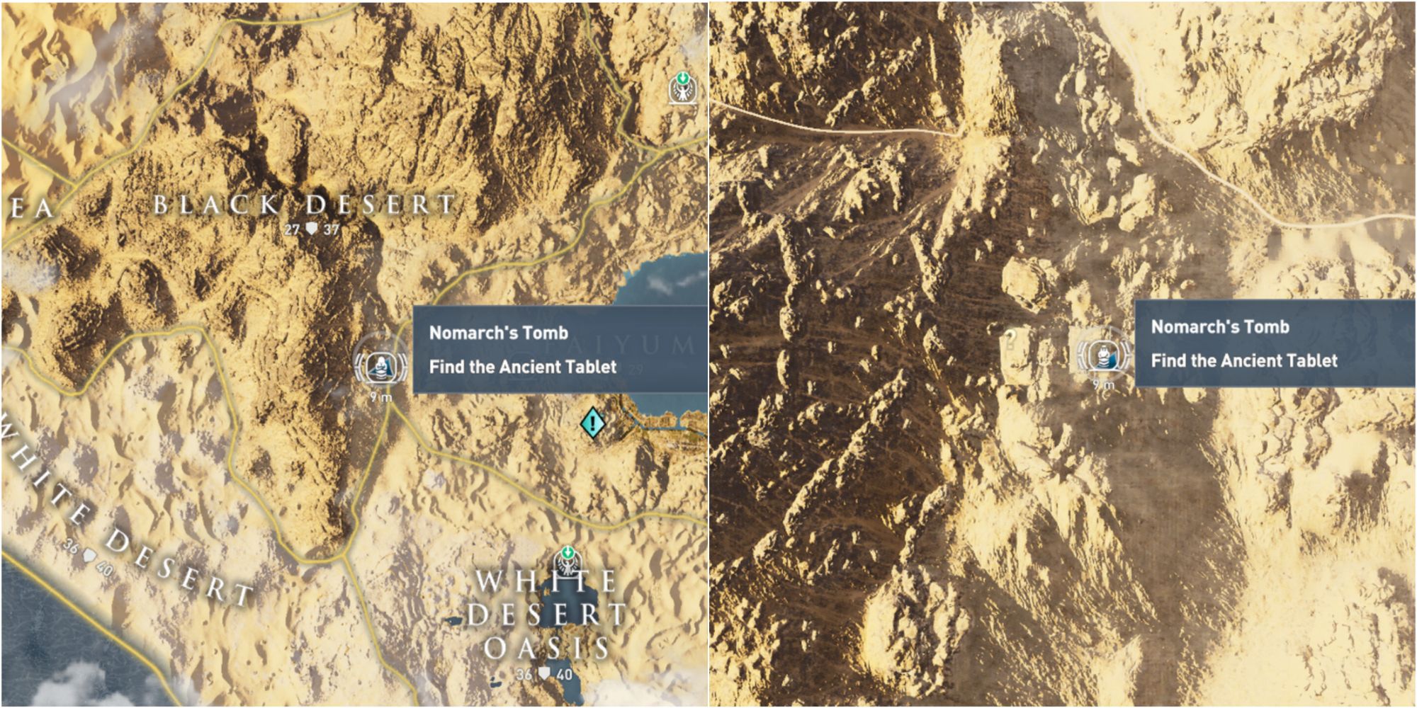 Assassin's Creed Origins Split Image Nomarch's Tomb Map Location