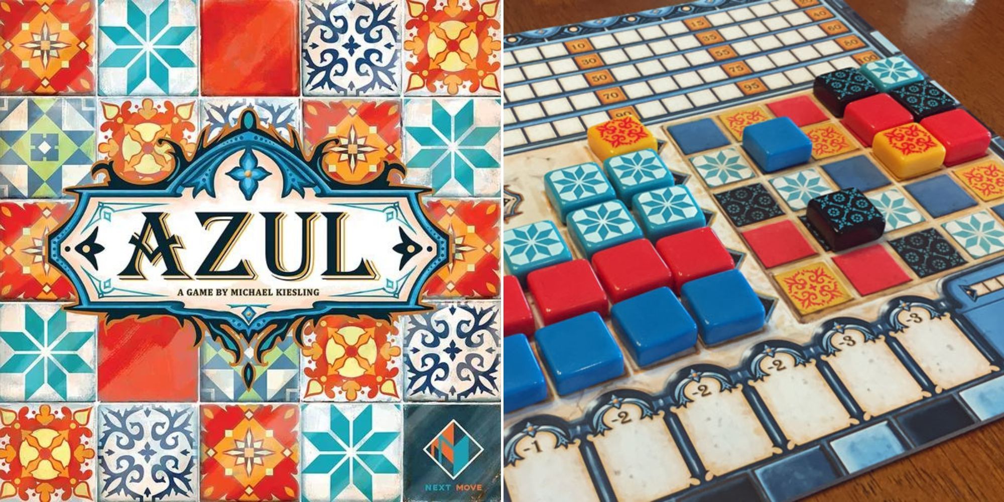 Azul Box Art - Board with tiles on the grid