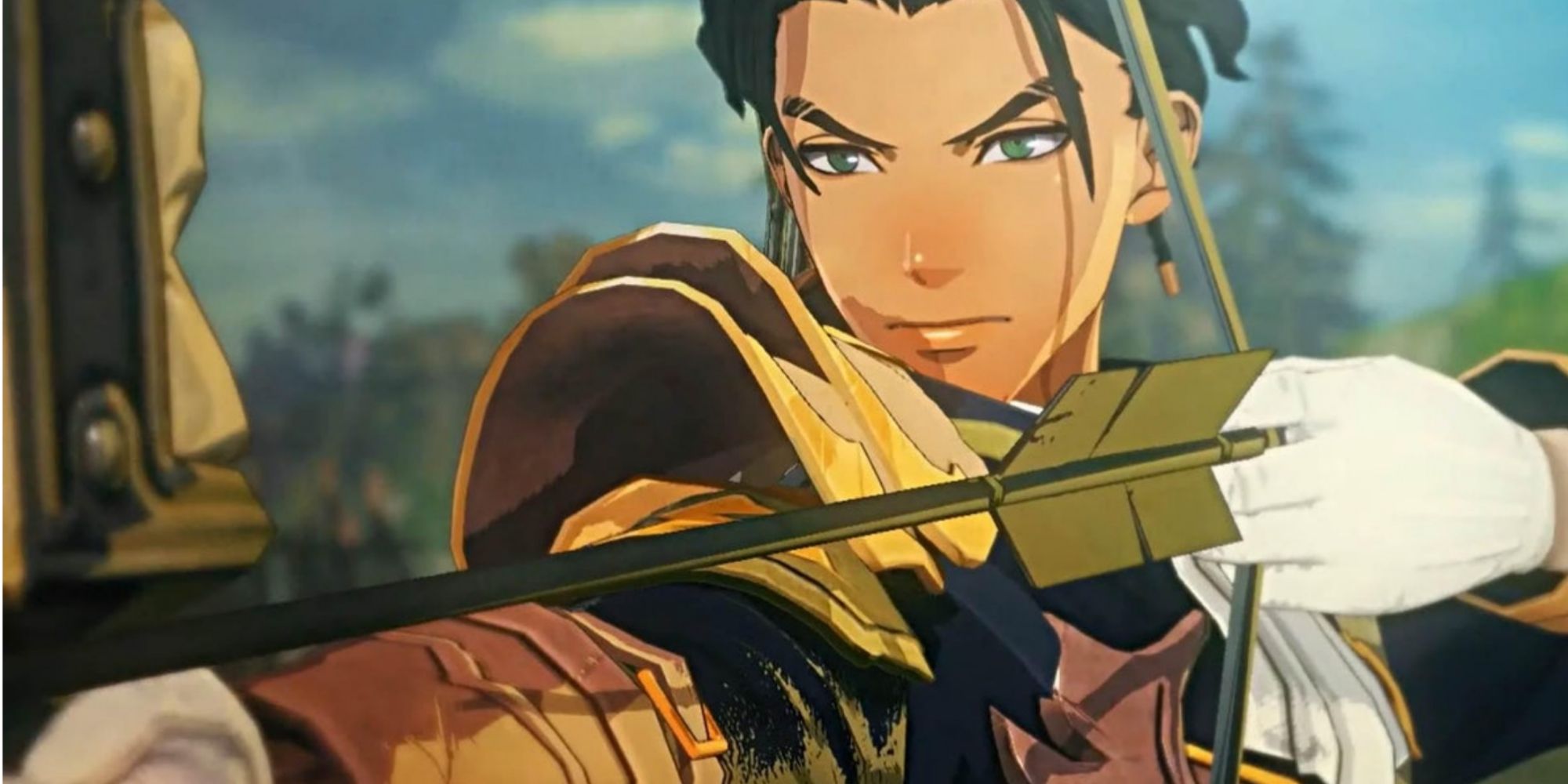 Claude aims an arrow at an enemy