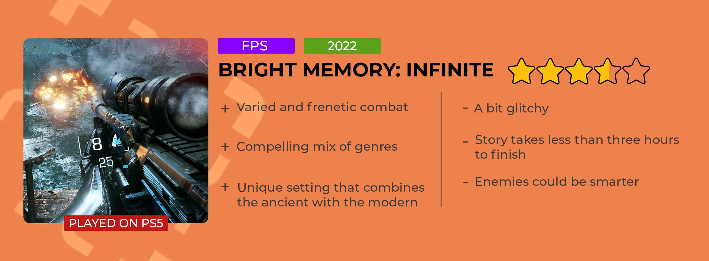 Bright Memory Infinite Review Card