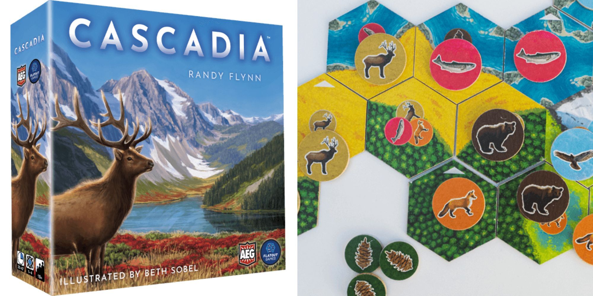 Cascadia box art - Animals and environment tiles