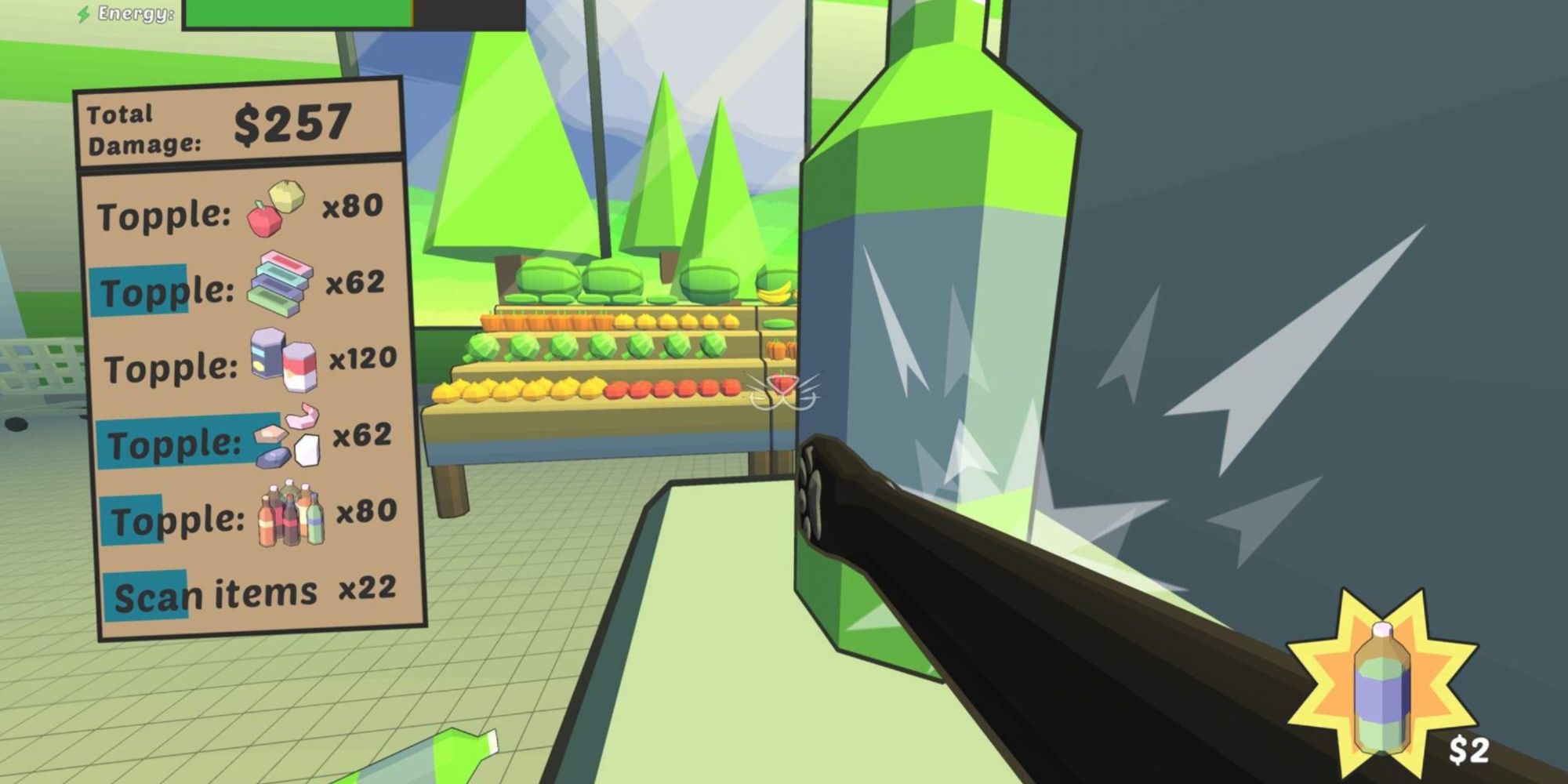 Cat in first-person hitting object on a shelf in Catlateral Damage Remeowstered