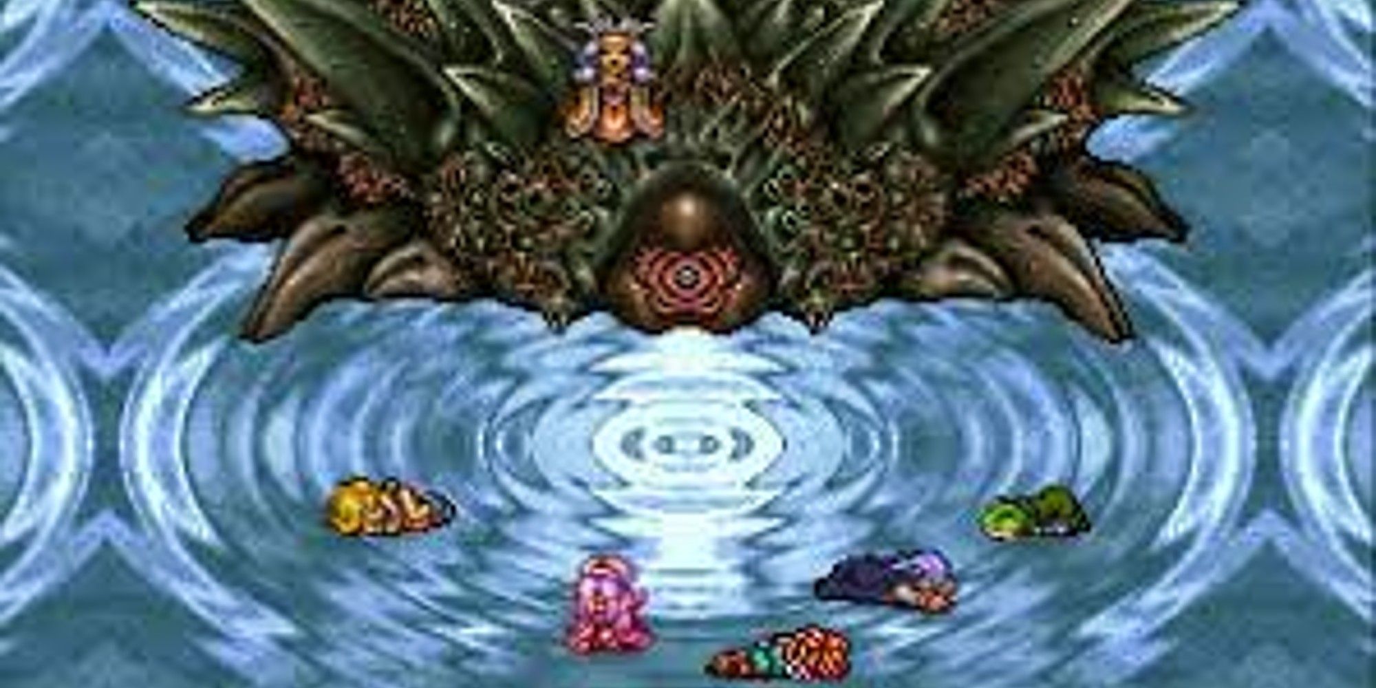 Chrono-Trigger- the party fails to stop Lavos at first