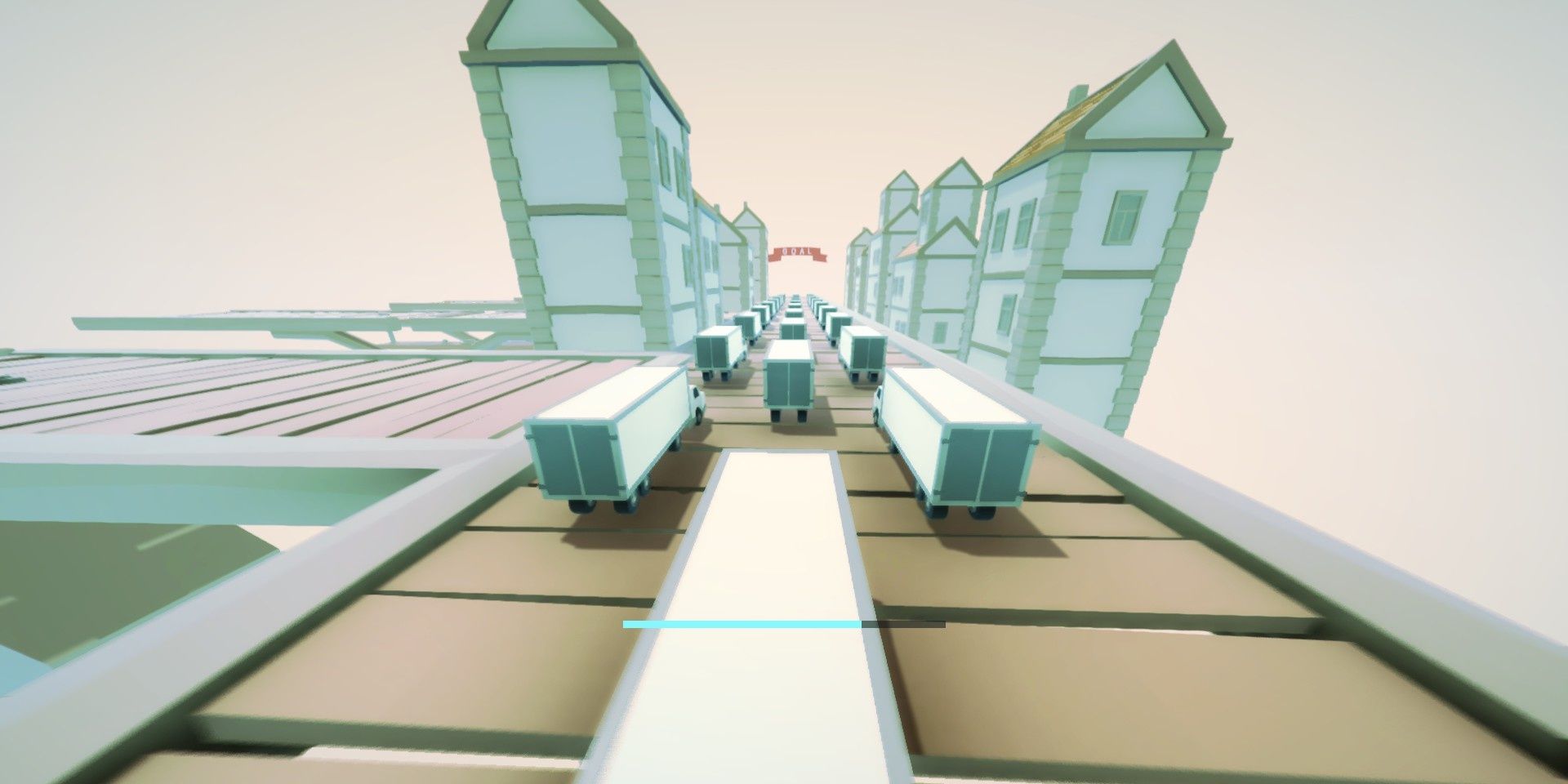 A Steampunk level where time has slowed down in Clustertruck