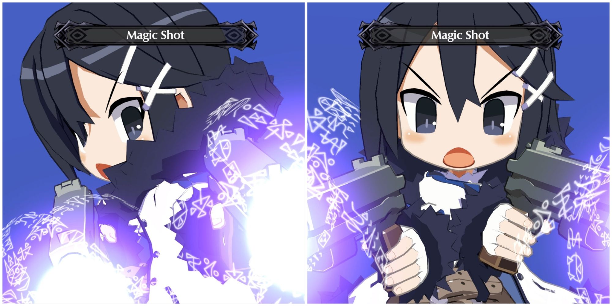 Disgaea 6 - collage of asagi using Magic Shot