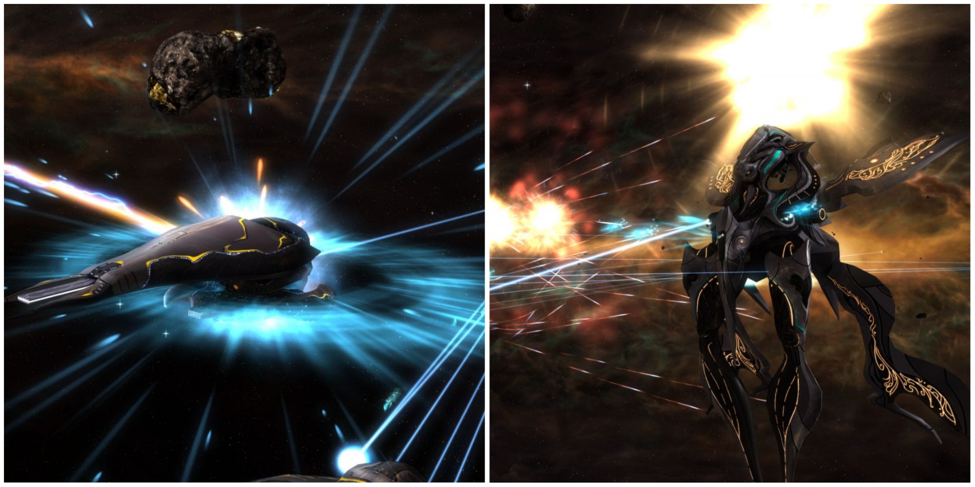 Sins Of A Solar Empire collage of two large-scale battles