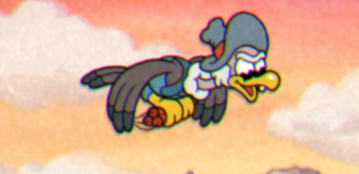 Cuphead The Delicious Course, Esther Winchester, Phase 1, Prospector Eagle Zoomed In