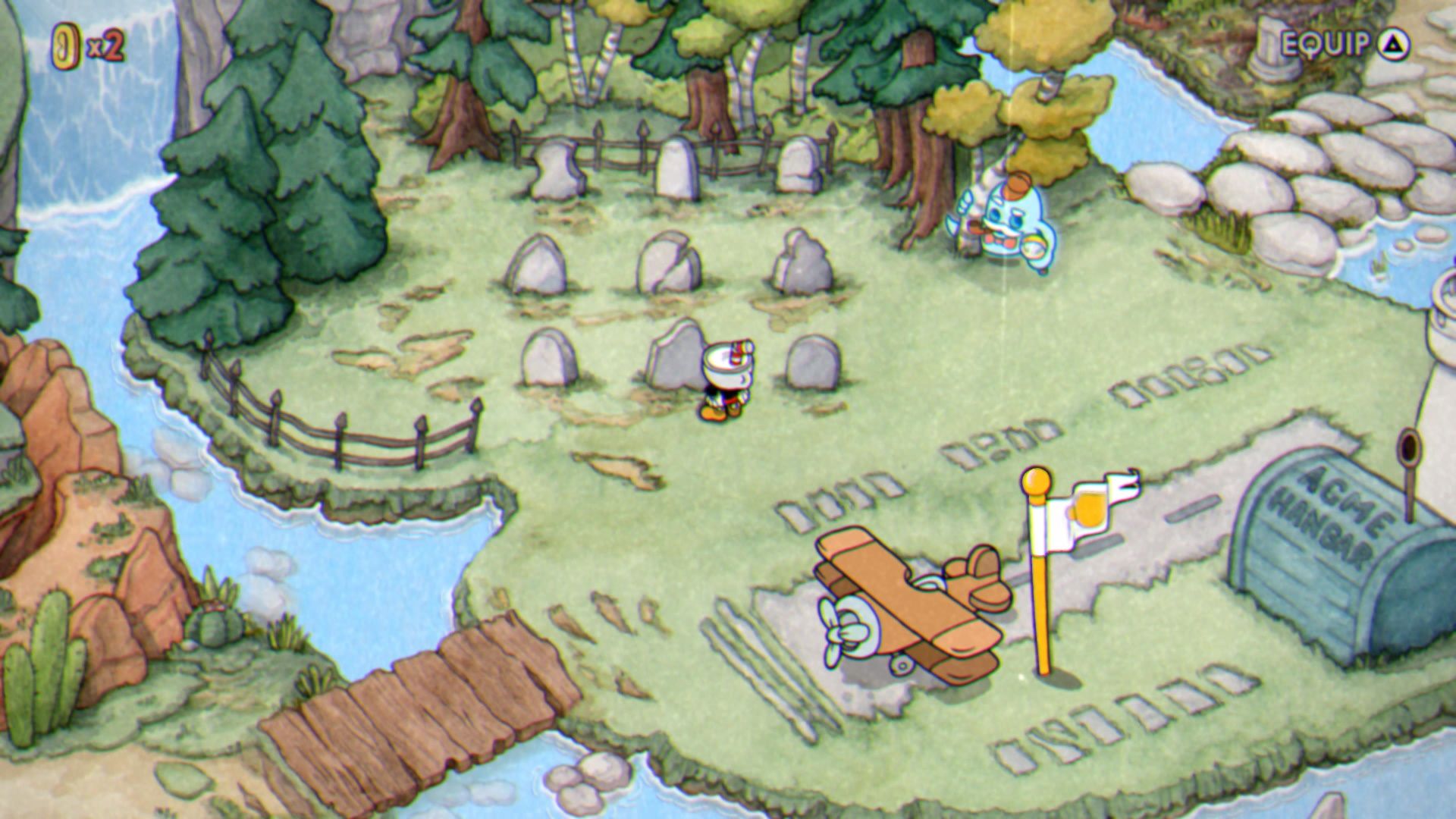 Cuphead The Delicious Course, The Angel And Devil, Graveyard Puzzle