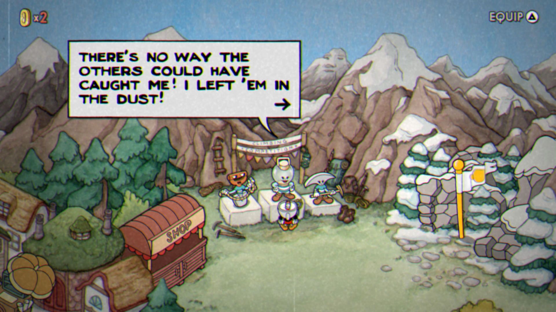 Cuphead The Delicious Course, The Angel And Devil, Hint For The Graveyard