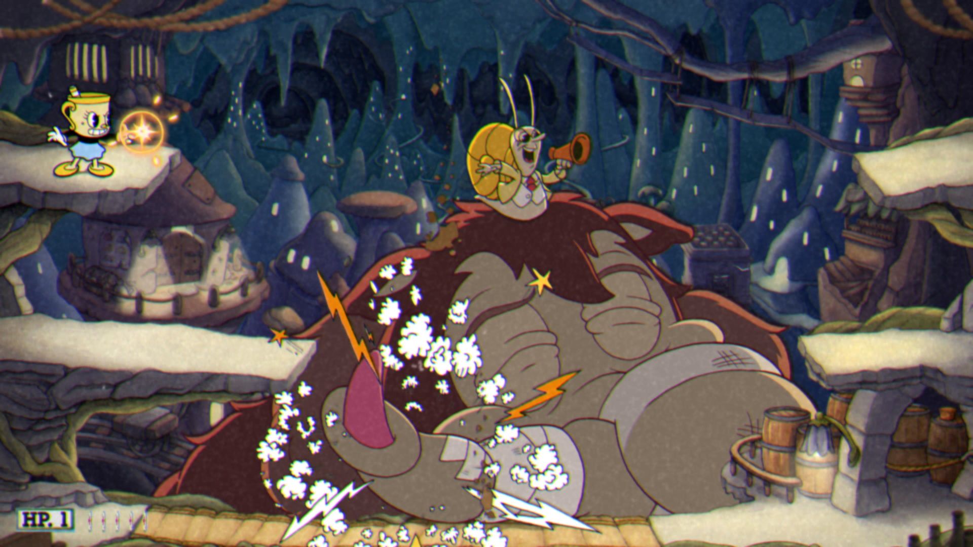 Cuphead: The Delicious Last Course The Moonshine Mob Phase 3 Snail Boss final encounter