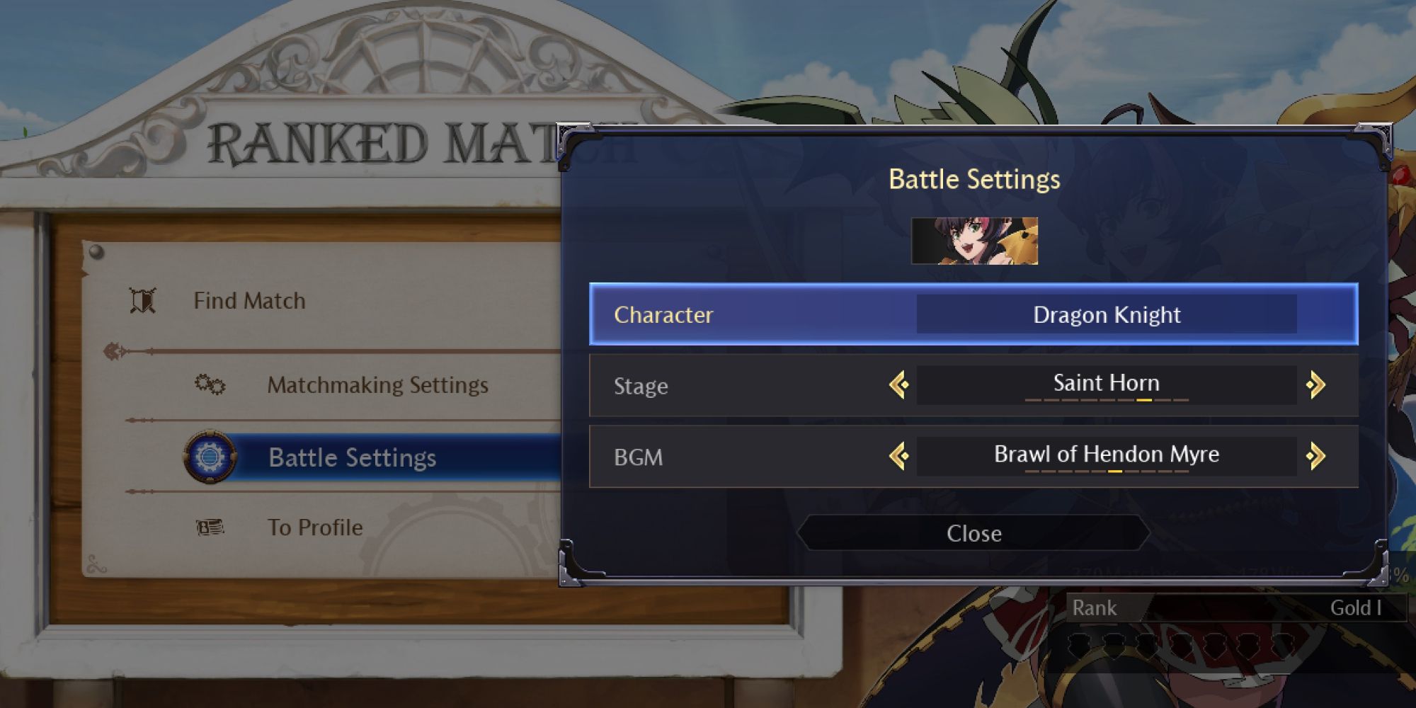 Battle Settings in DNF Duel