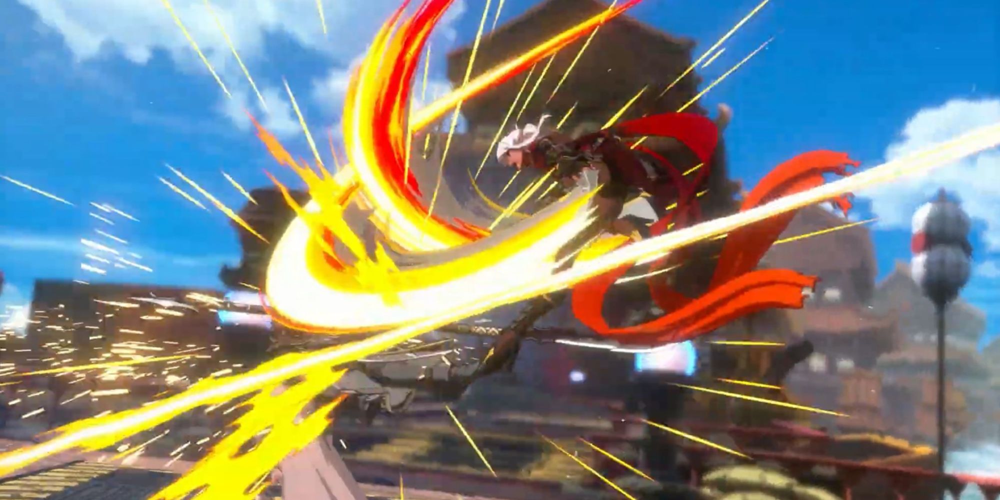 Kunoichi performing the MP Special Move Flying Air Shuriken in DNF Duel - Temporary image, sorry for the bad quality on this one!