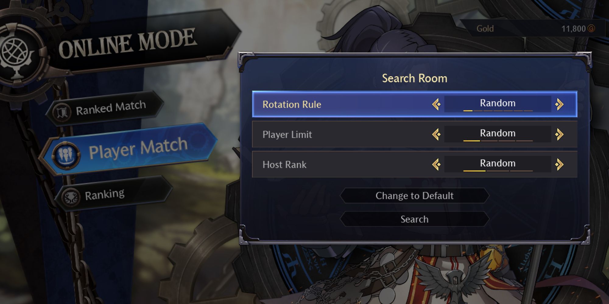 Lobby/Room Search Preferences in DNF Duel