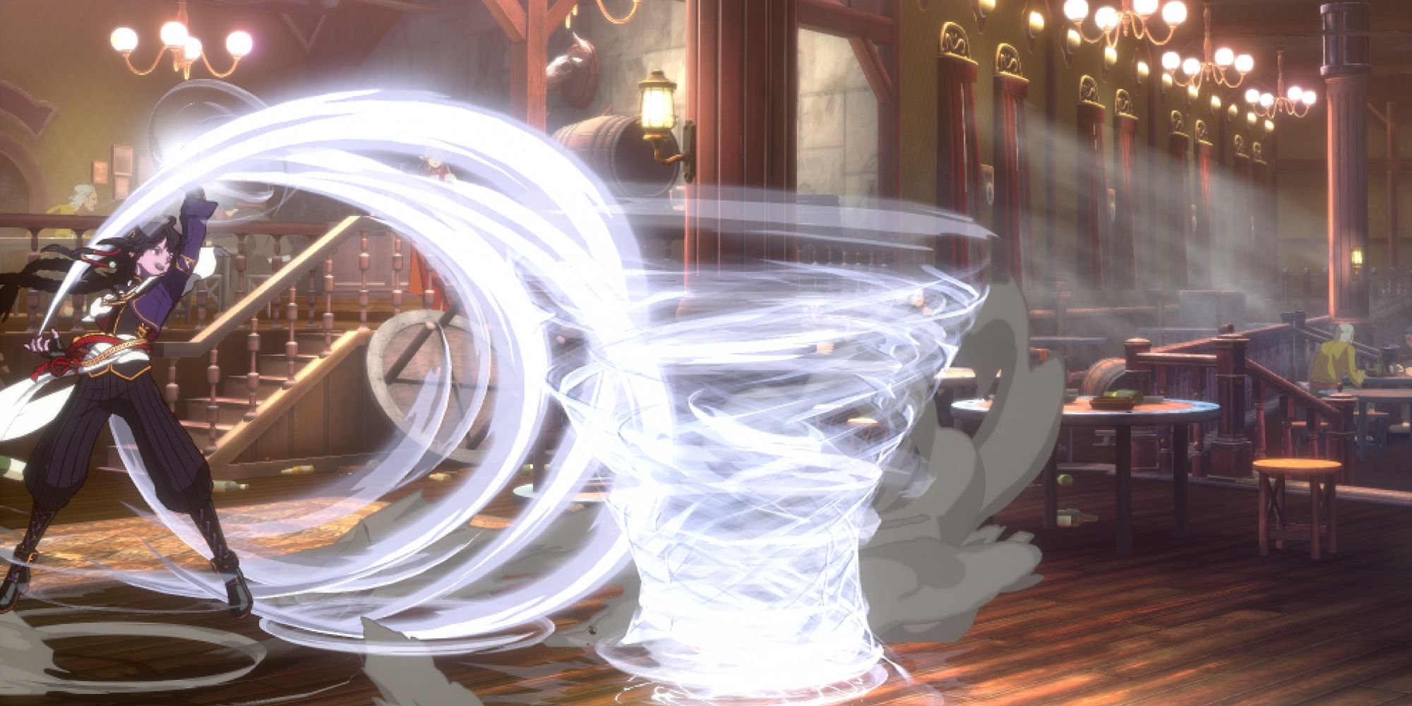 Swift Master performing the Special Move Sweeping Wind in DNF Duel