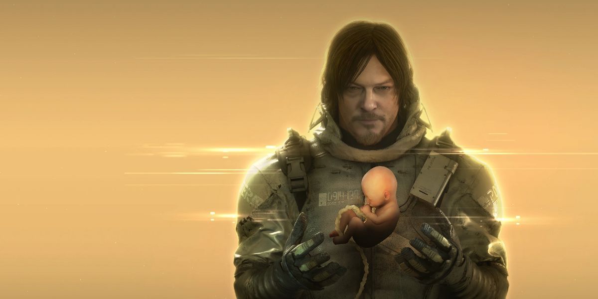 Sam holding a bridge baby in Death Stranding Directors Cut