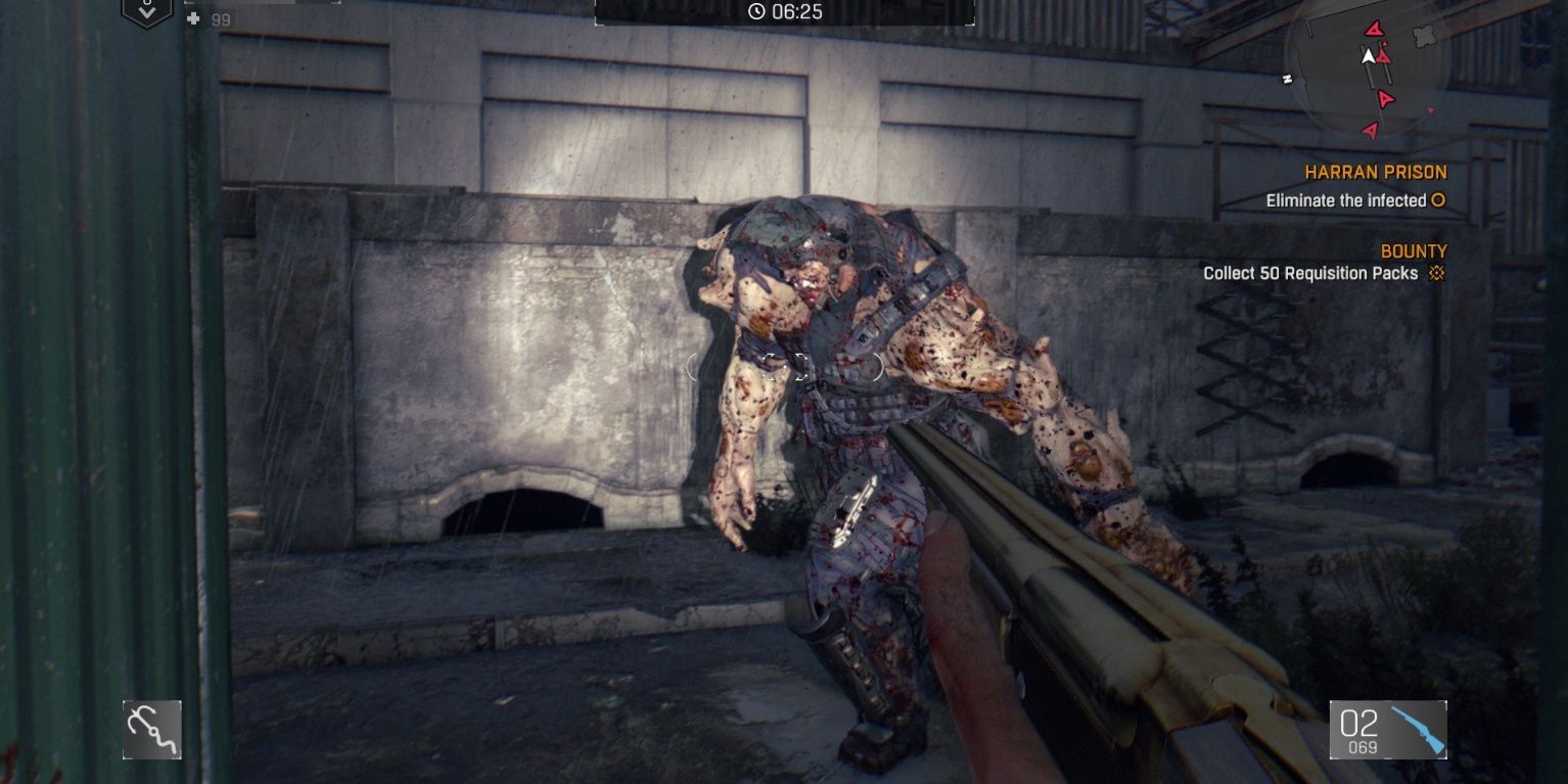 Demolisher zombie featuring a golden shotgun