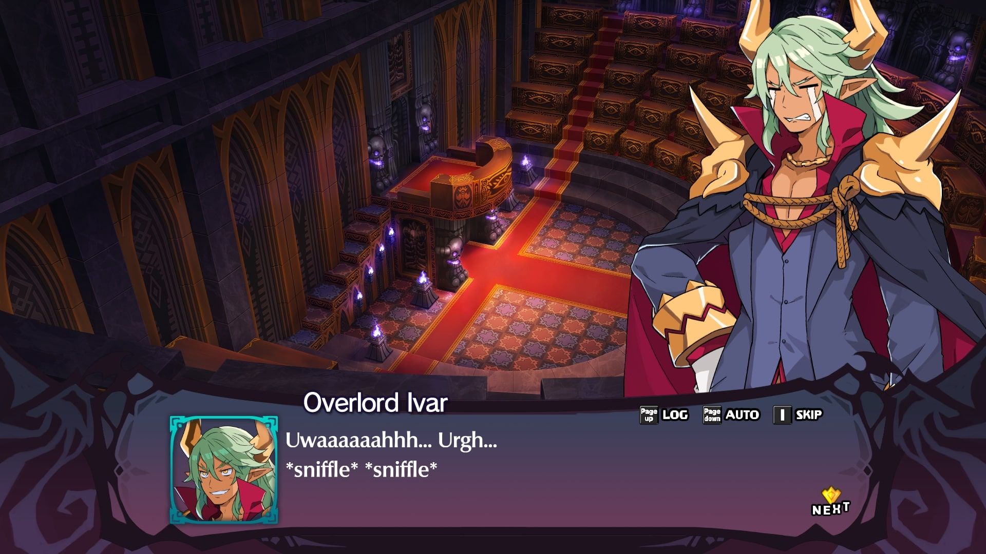 Disgaea 6 Overlord Ivar crying