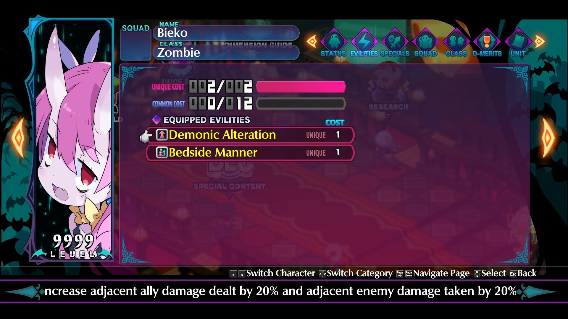 Disgaea 6 Bieko Evility screen