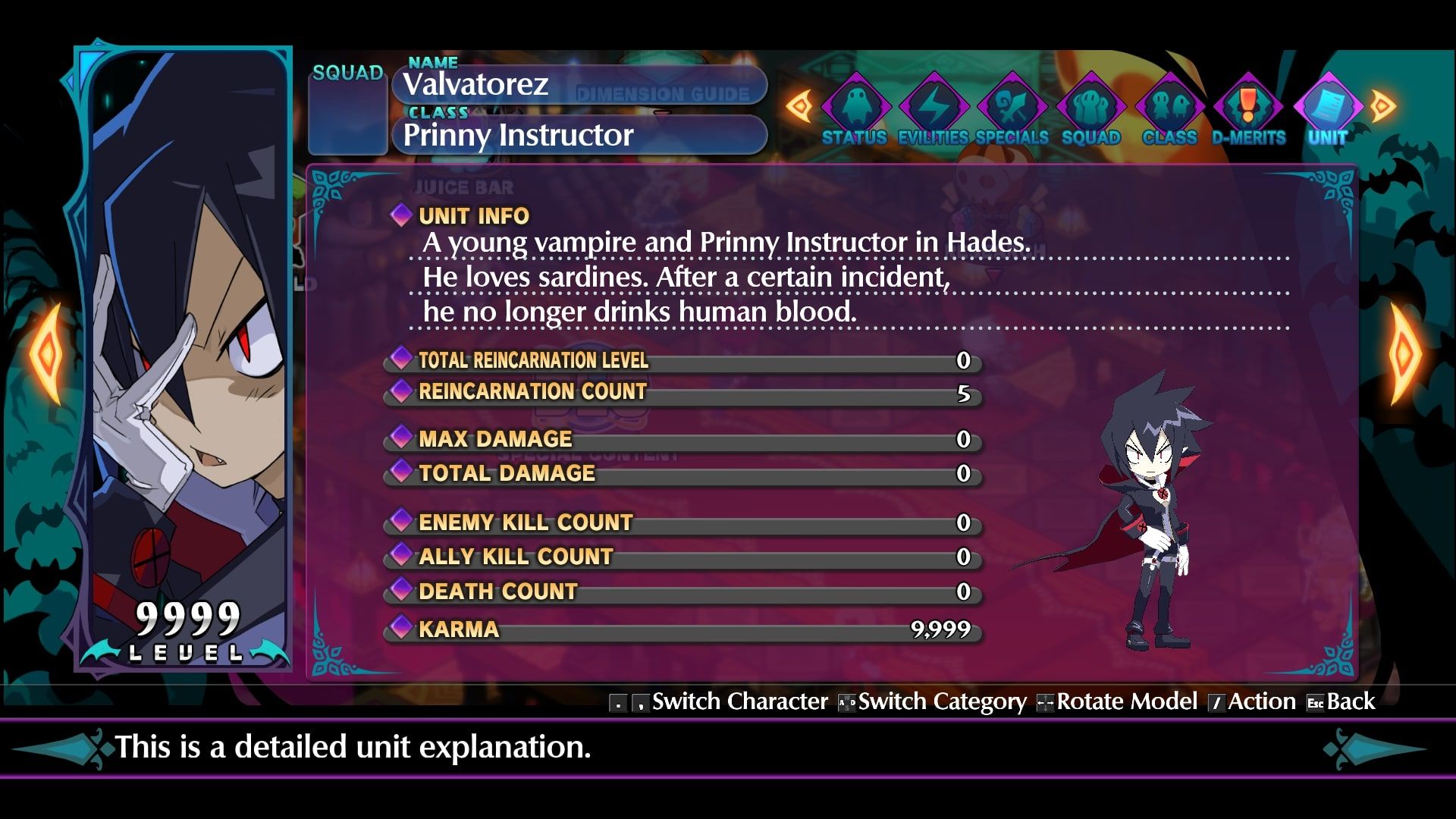 Disgaea 6 Valvatorez Info