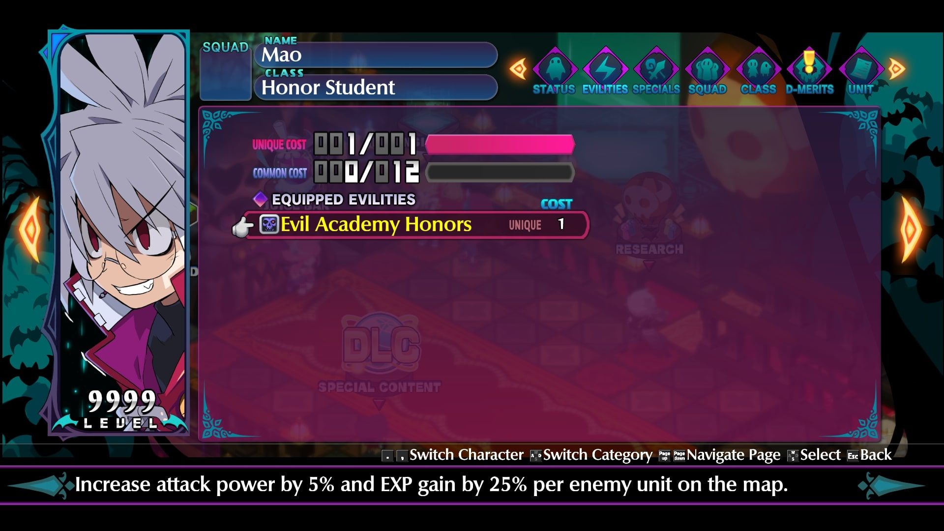 Disgaea 6 Mao Evility Screen