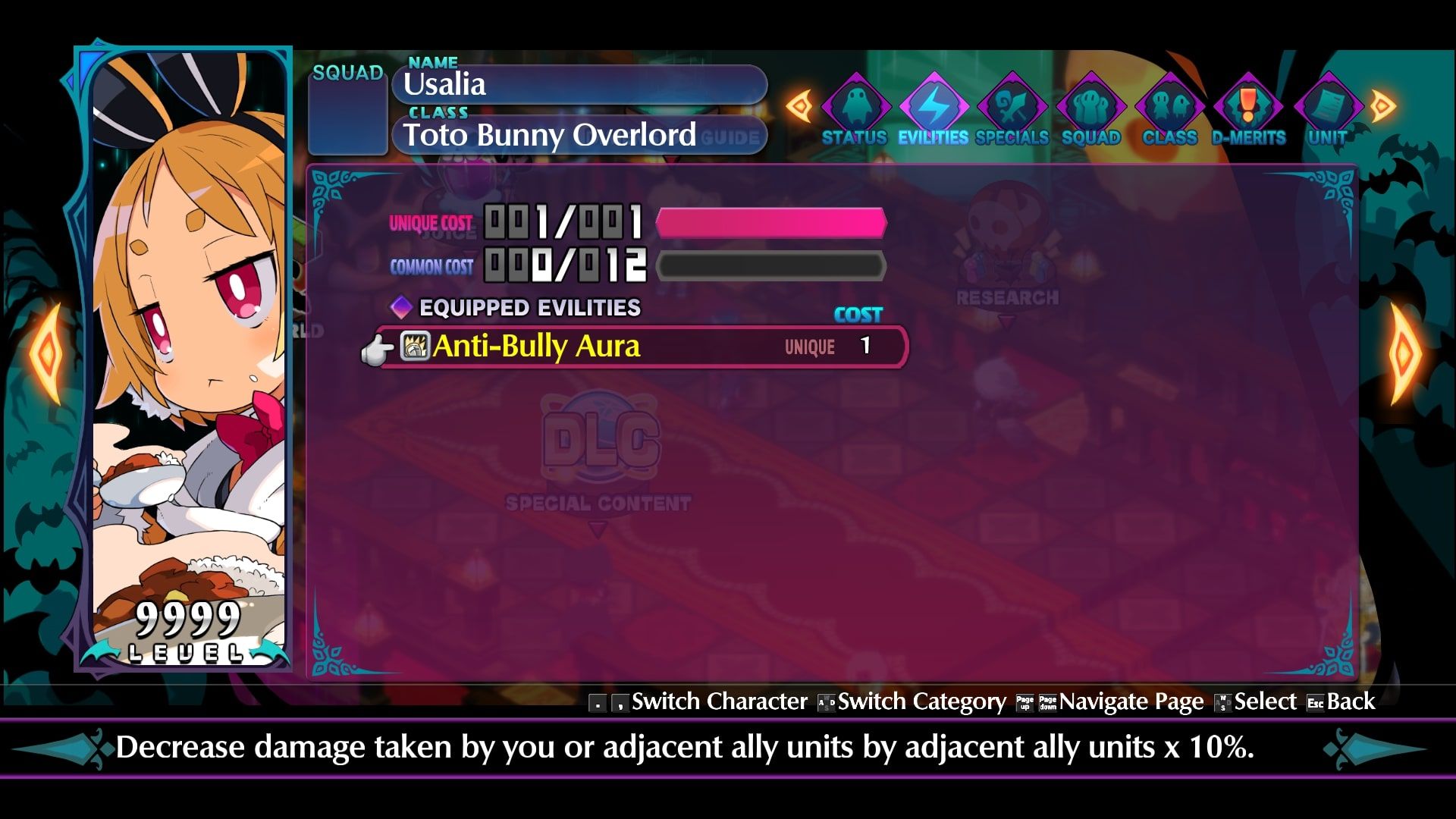 Disgaea 6 Usalia evility screen