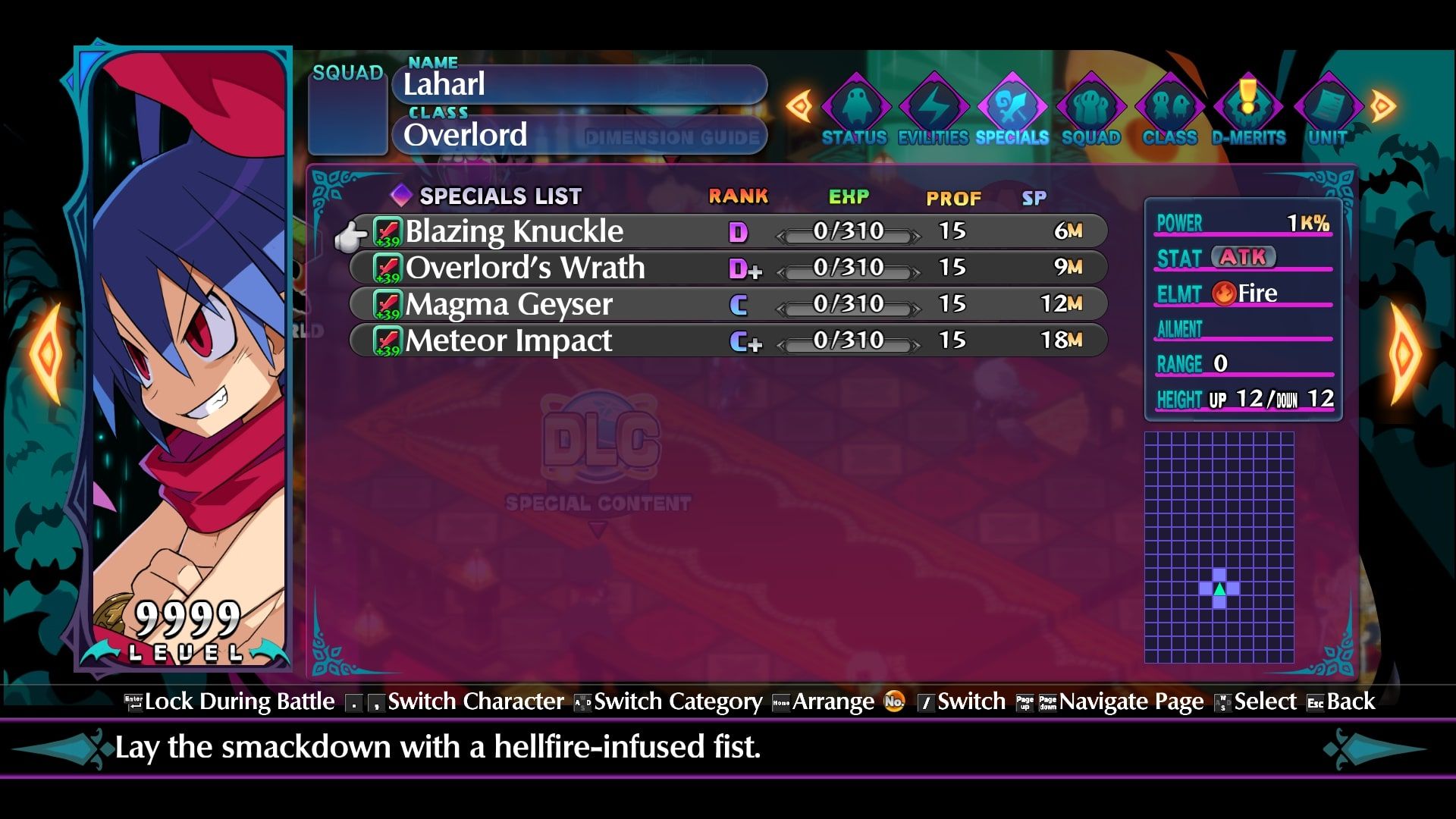 Disgaea 6 Laharl Special screen