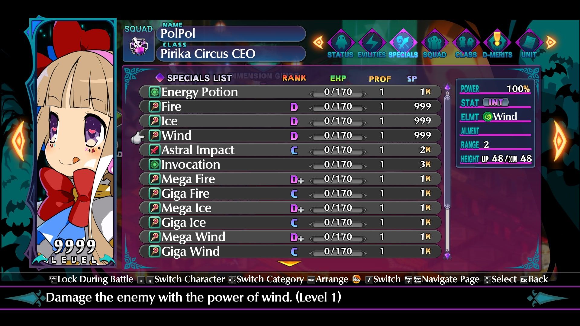 Disgaea 6 PolPol Special Attack Screen