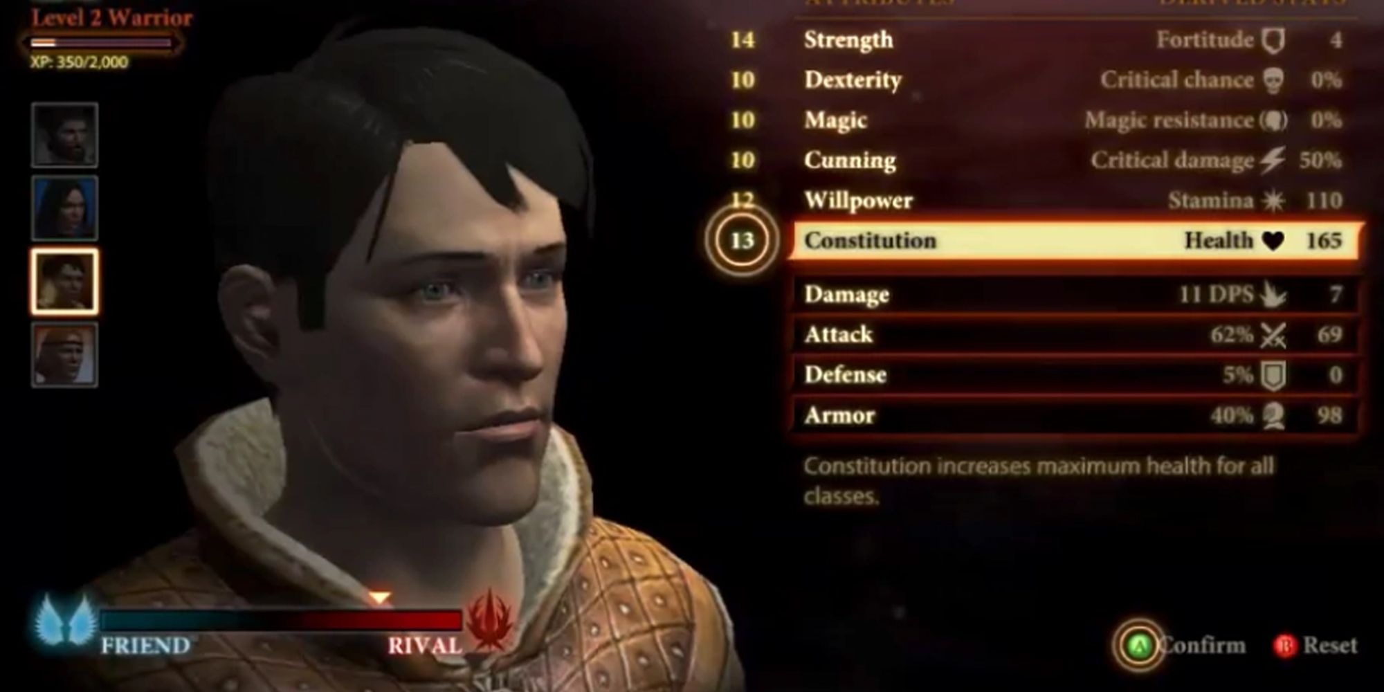 Dragon Age 2 - Carver stats