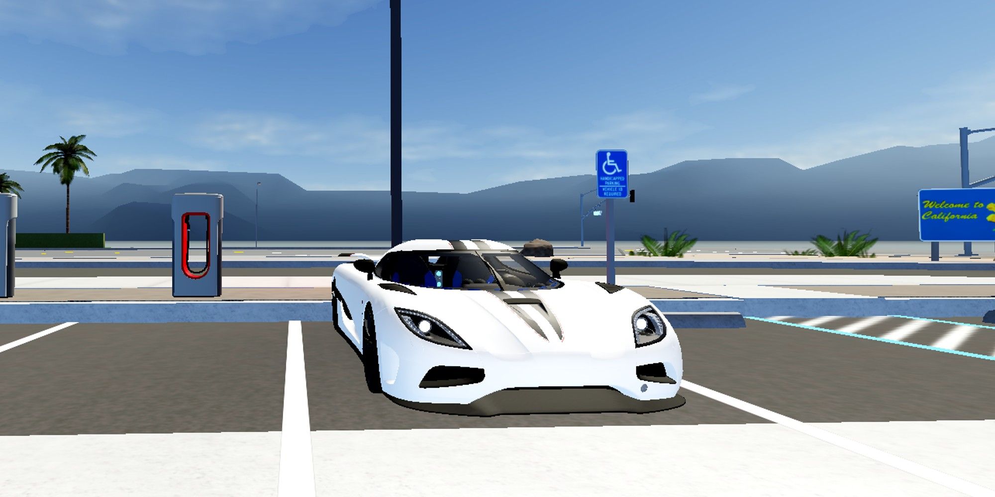 Driving Empire White Sports Car