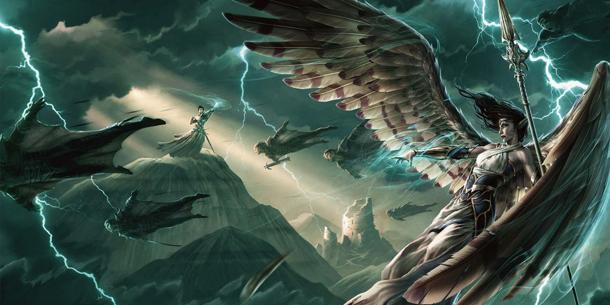 Dungeons And Dragons - Princes Of The Apocalypse Cover Art Of Winged Creatures Causing A Storm