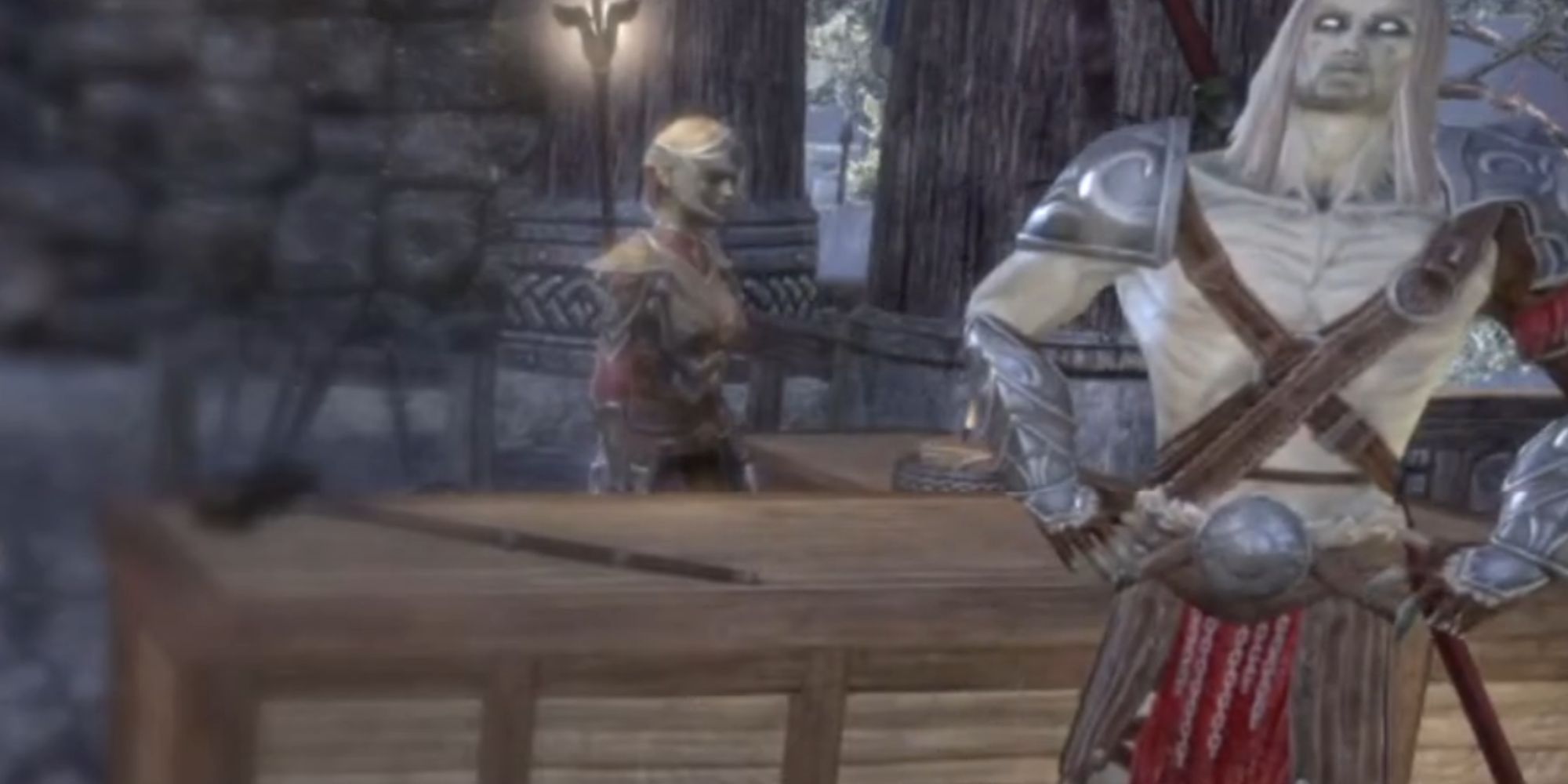 ESO Character Wearing The Arena Gladiator Outfit