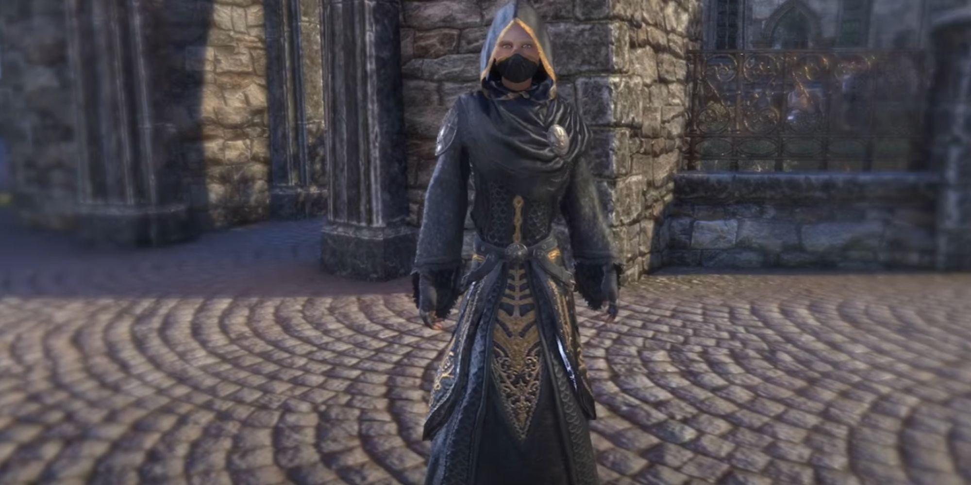 ESO Character Wearing The Black Hand Robe