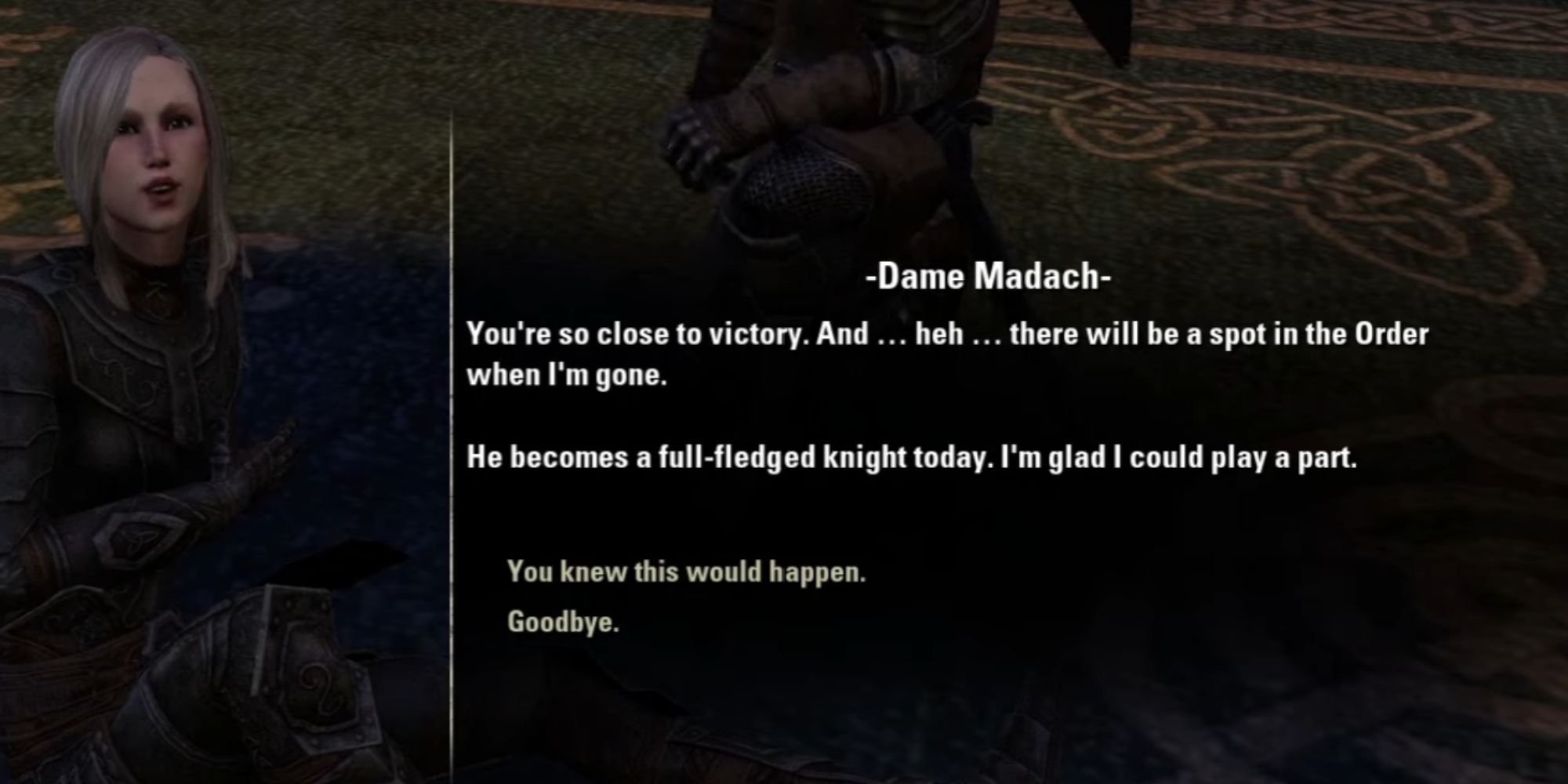 ESO Dame Madach Talking To The Player