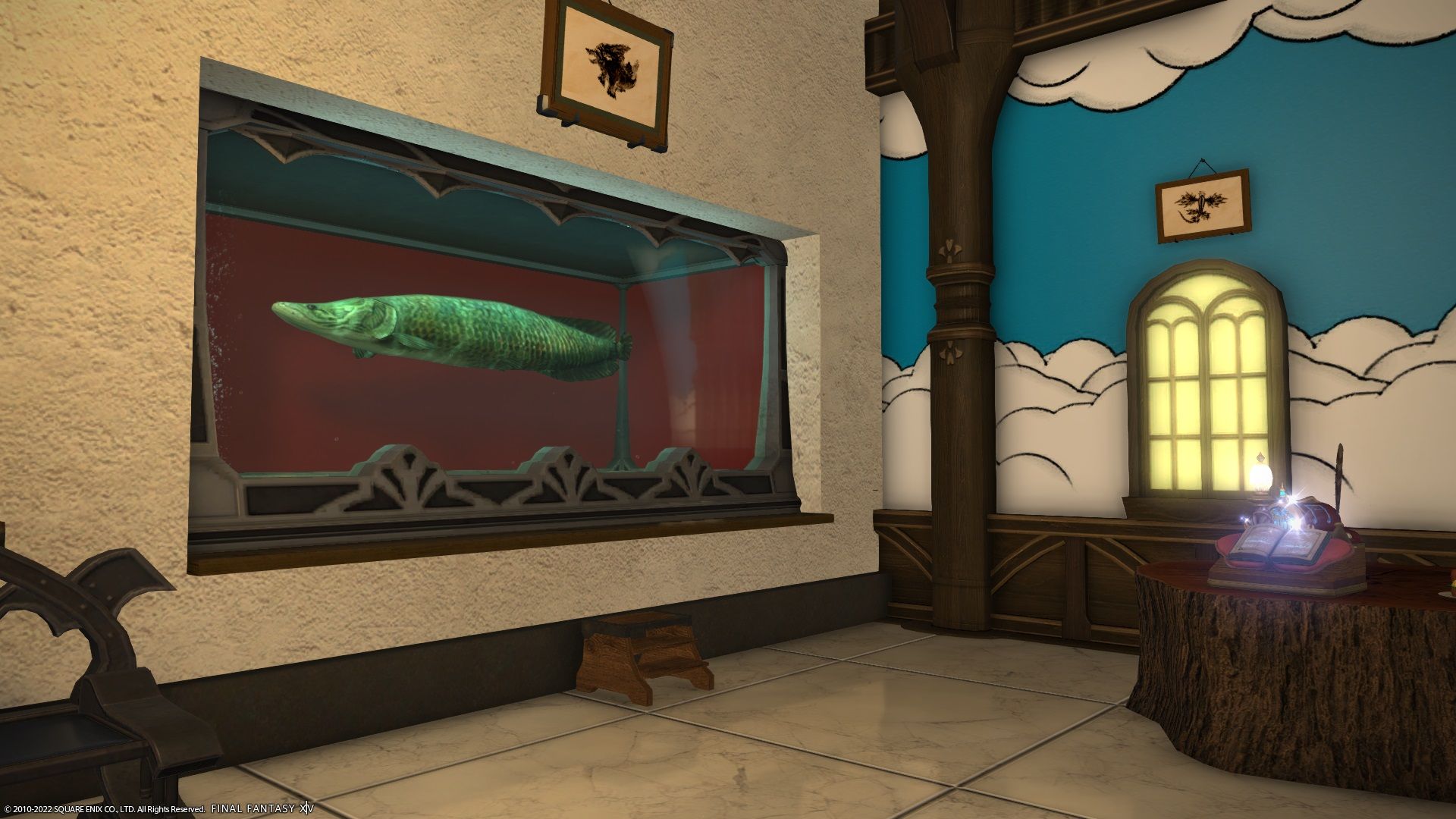 FF14 Eorzean Aquarium Fish of Abalathia's Spine exhibit