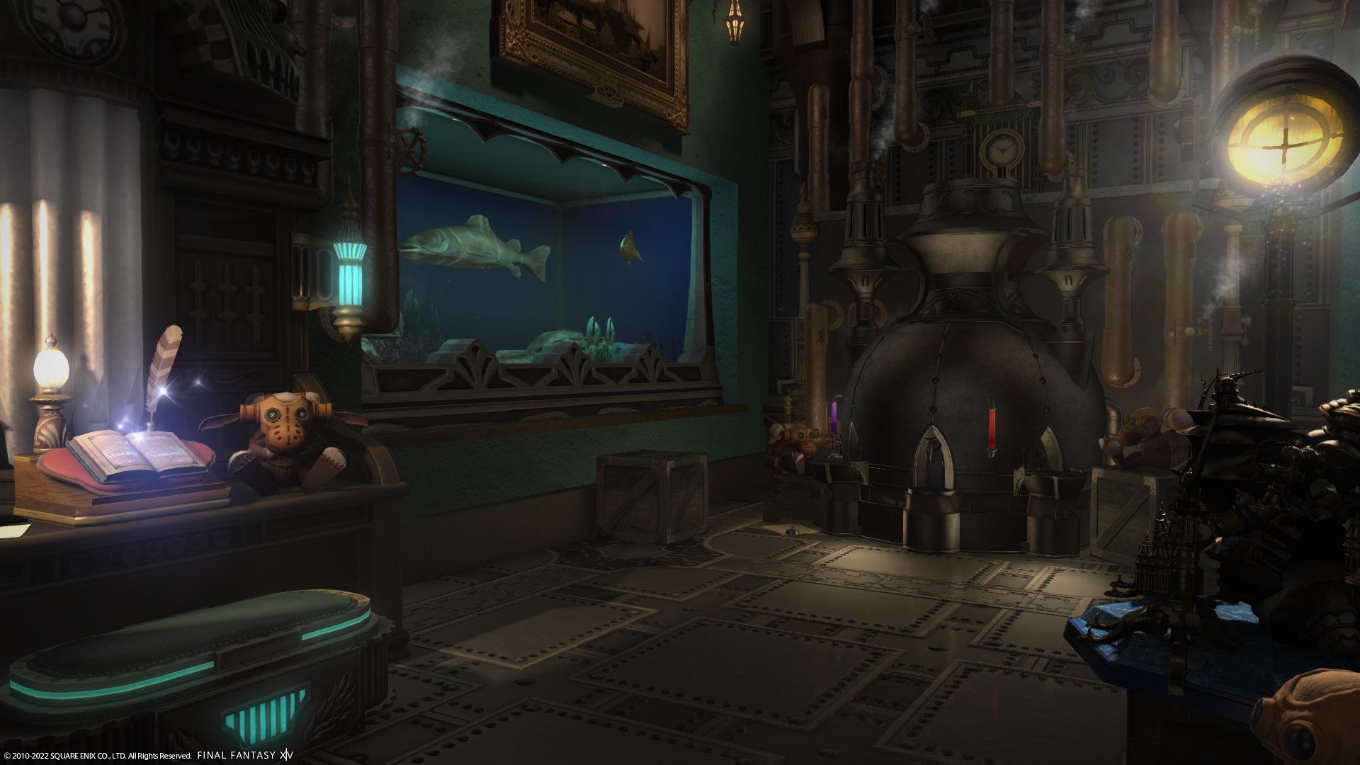 FF14 Eorzean Aquarium fish of Dravania room 2 exhibit