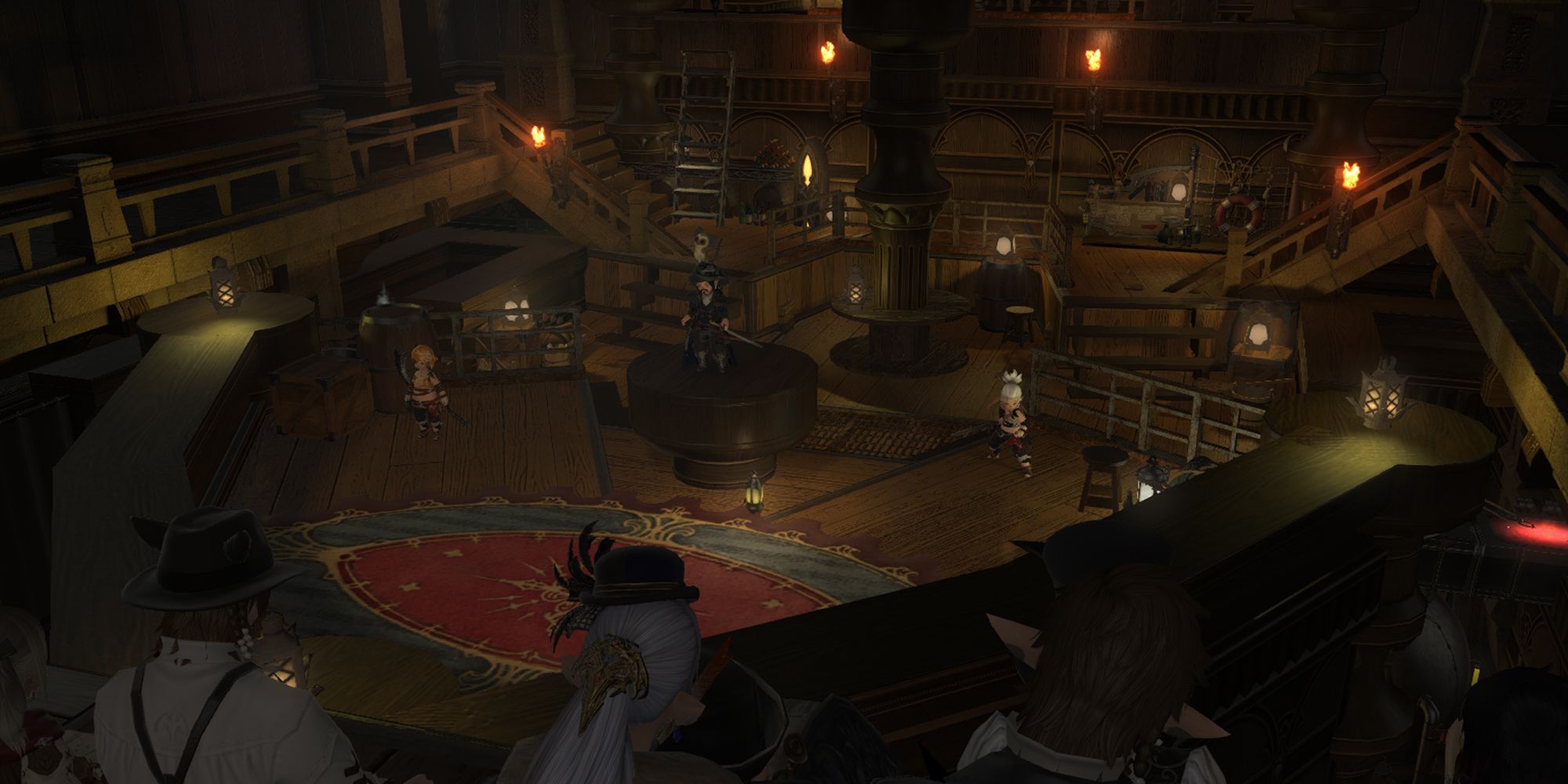 FF14 Namafel Inc performing  Lalafells of the Caribbean - Barbossa and crew on stage