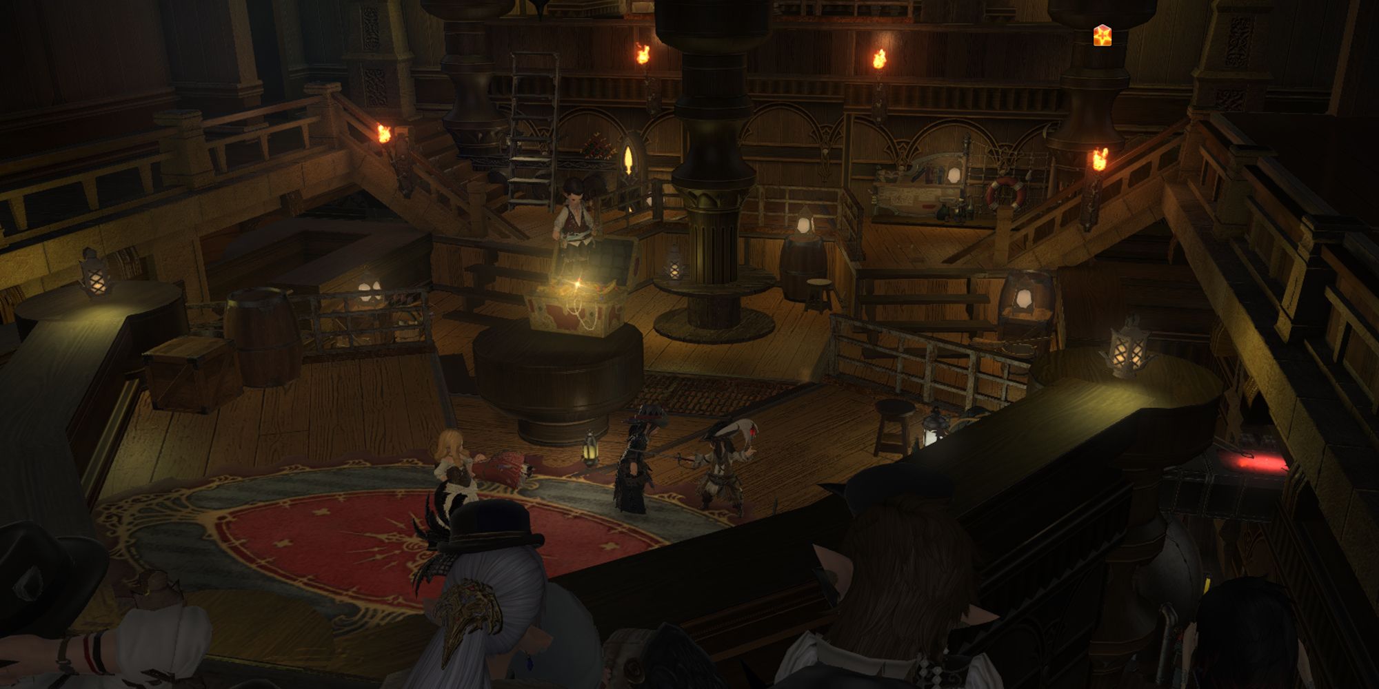 FF14 Namafel Inc performing  Lalafells of the Caribbean - Jack defeating Barbossa