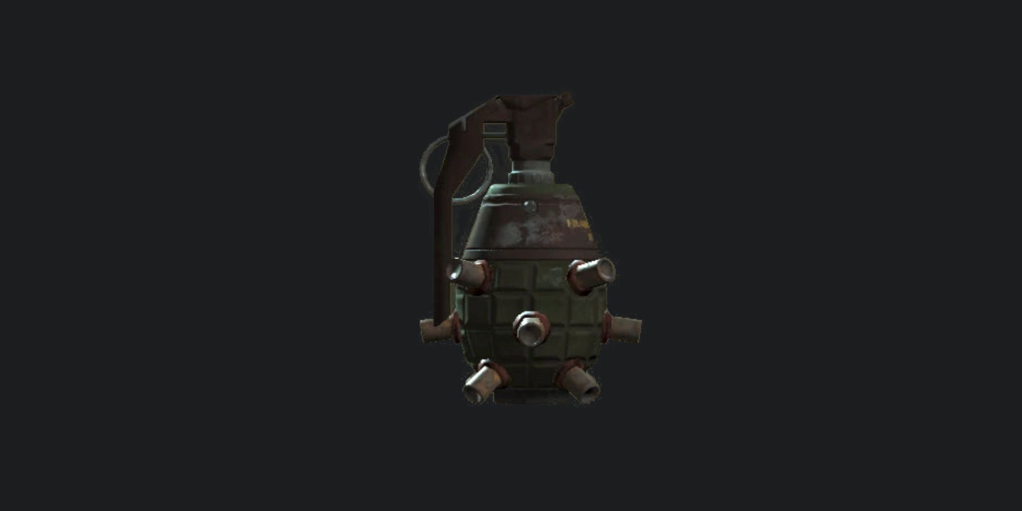 Fallout 4 MIRV Fragmentation Grenade With A Gray Background