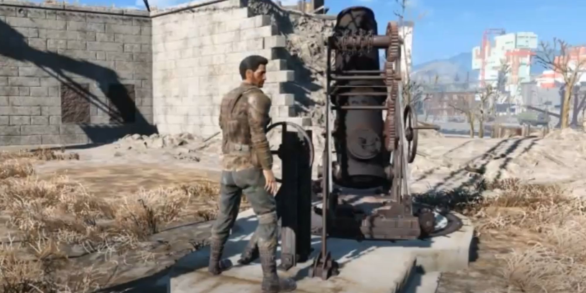 Fallout 4 Settler Operating Artillery Equipment