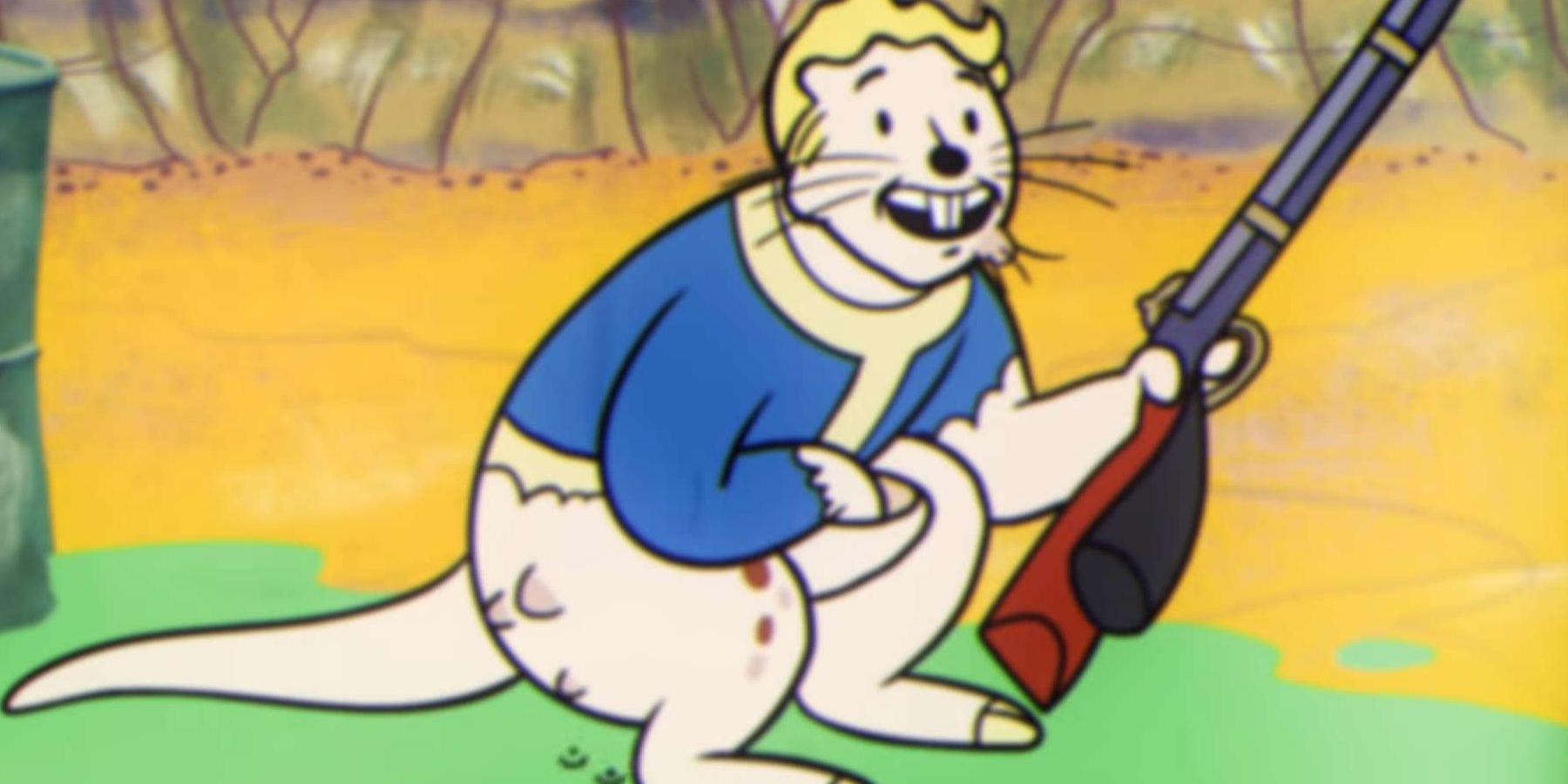 Fallout 76 Marsupial. A Fallout mascot mutated into a molerat.