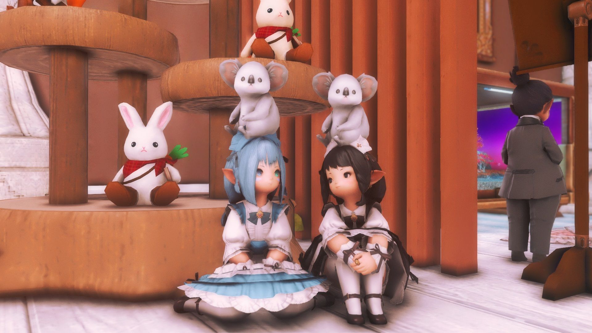 Final Fantasy 14 maids in the Maid Service cafe