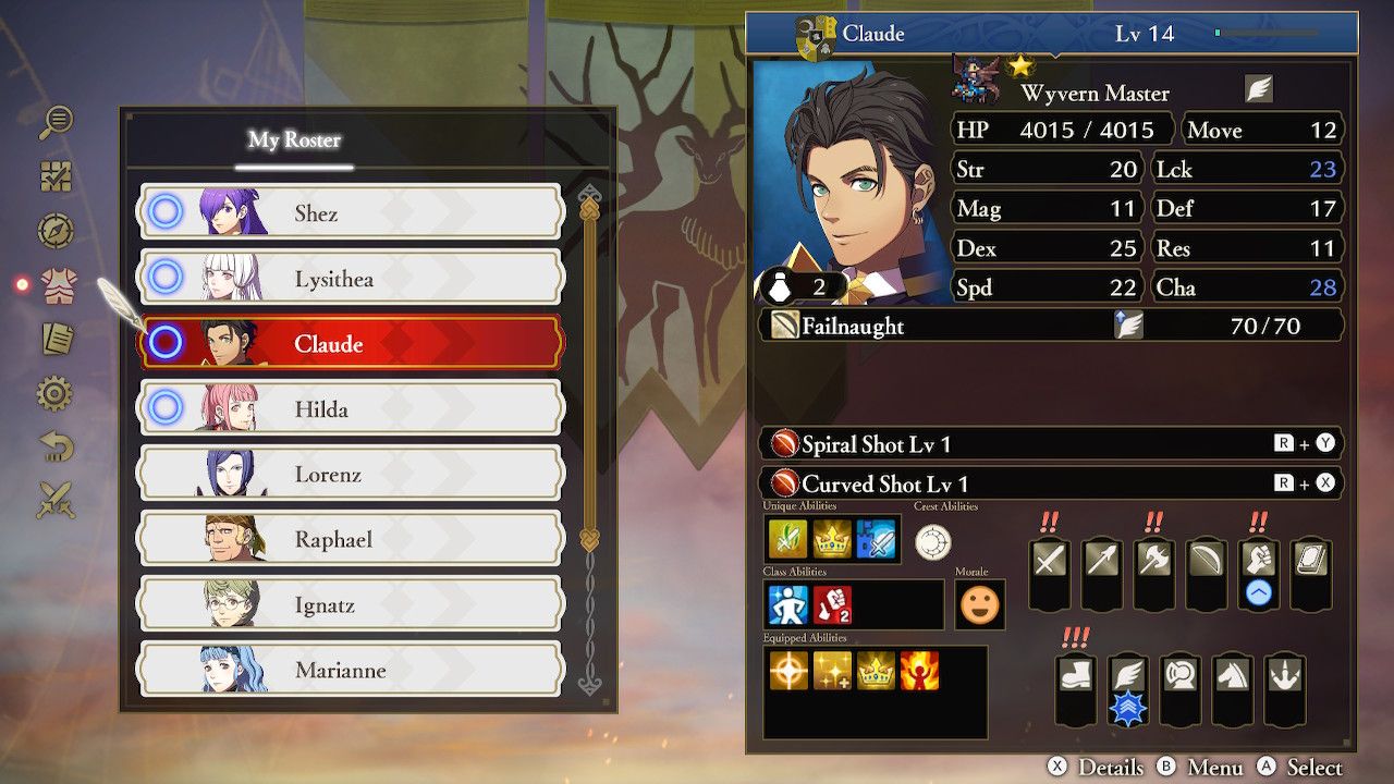 Fire Emblem Three Hopes Roster Claude 