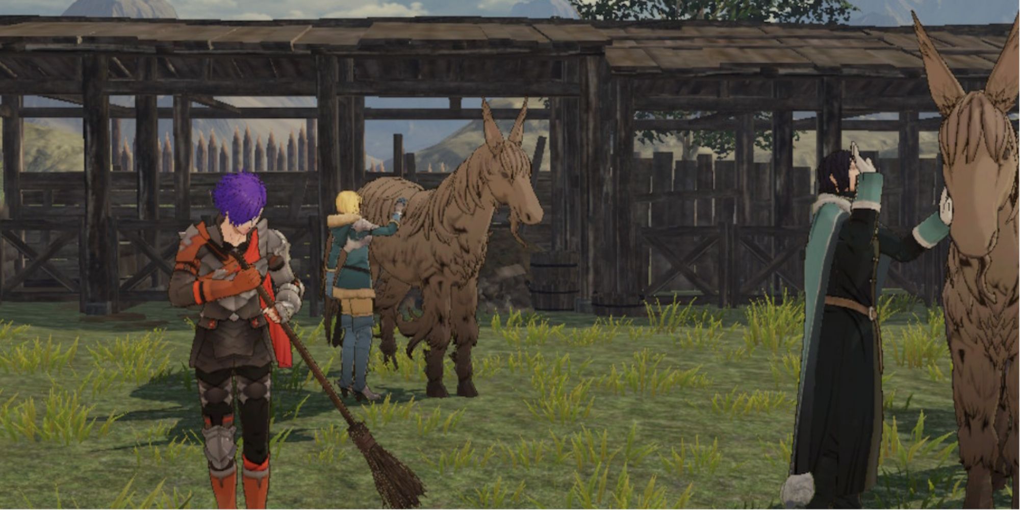 Fire Emblem Warriors Three Hopes Horse chores