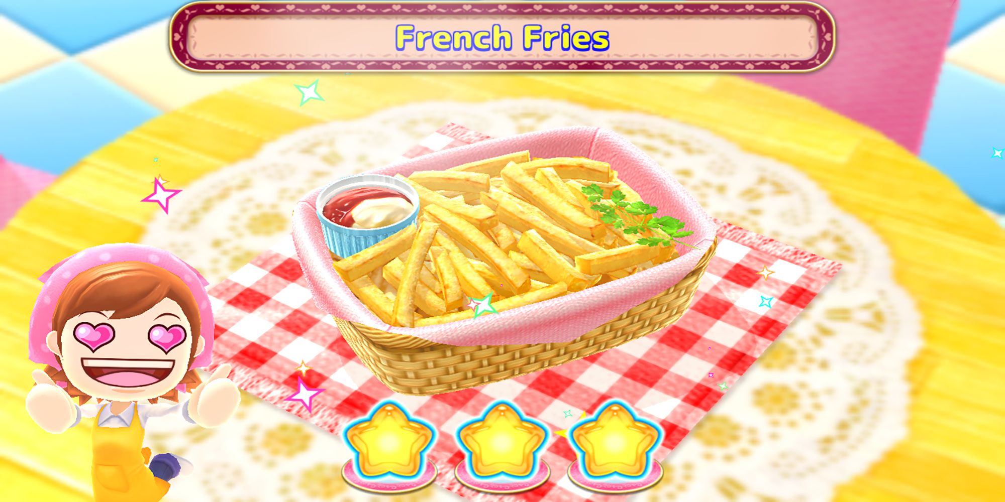 Cooking Mama adores your golden brown basket of french fries in Cooking Mama: Cuisine!