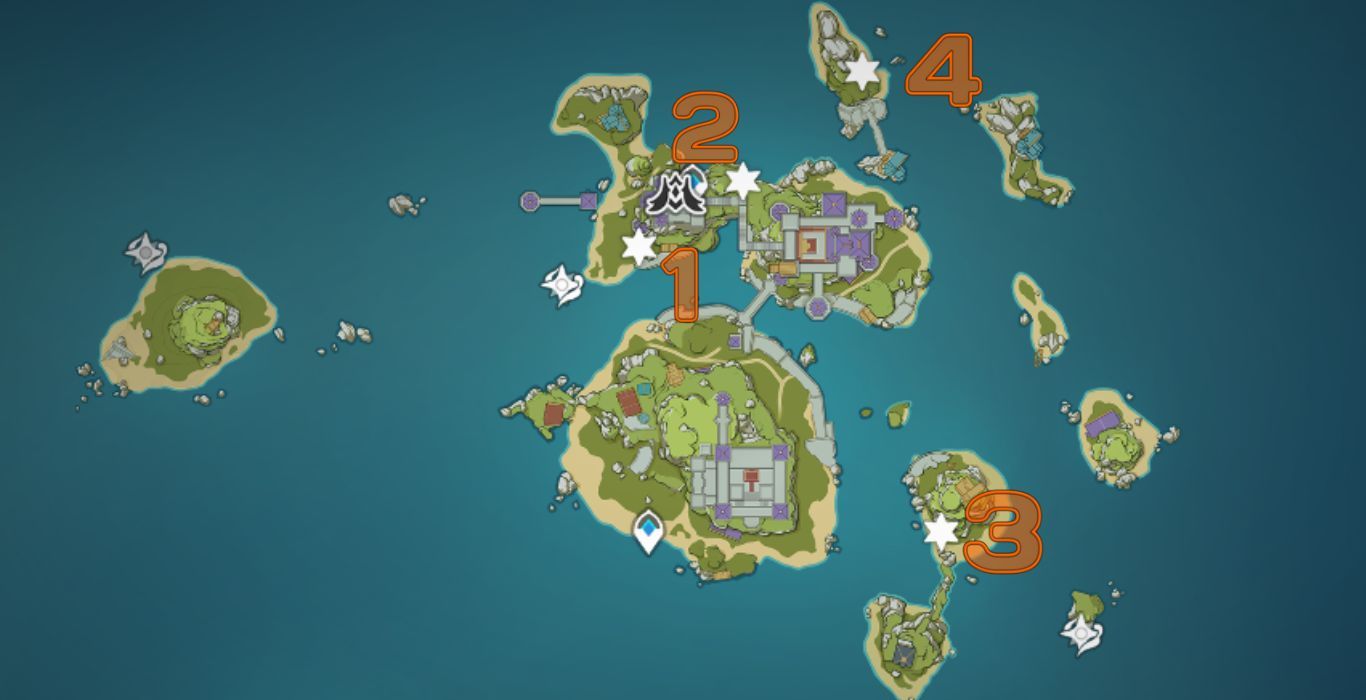 Genshin Impact Twinning Isle Conch Locations