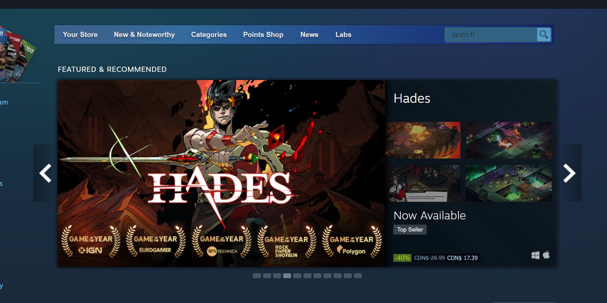 Hades Steam Store Header - via Steam